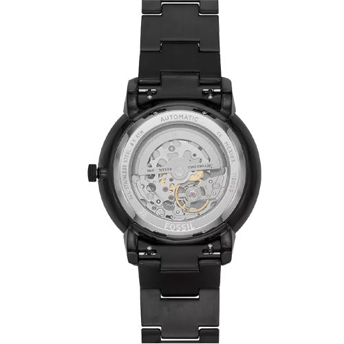 Fossil Neutra Black Dial Semi Skeleton Gold 44 MM Watch for Men - view 2
