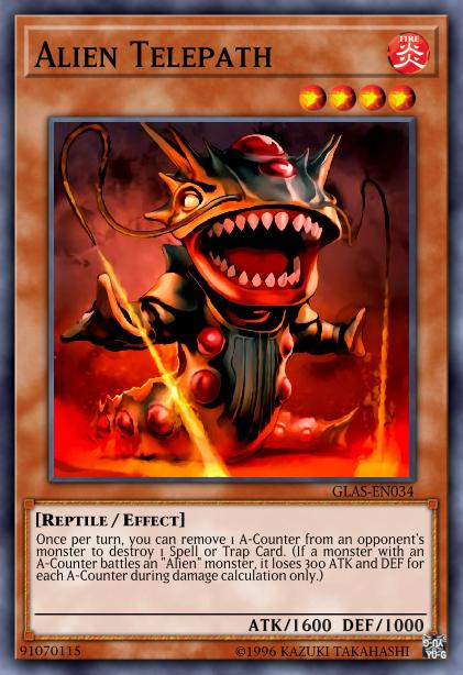 Yu-Gi-Oh! Alien Telepath - GLAS-EN034 - Rare - 1st Edition