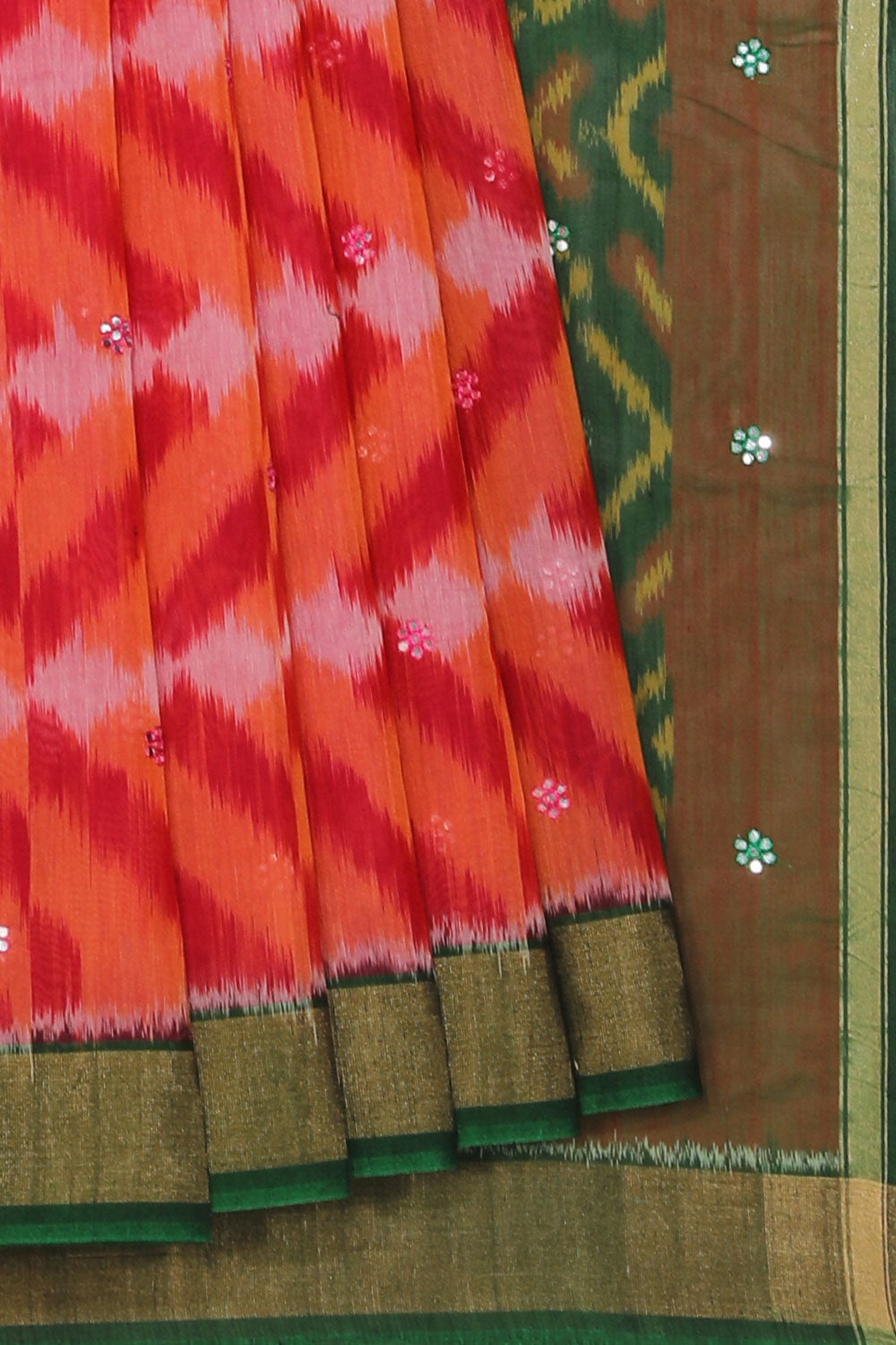 Kalanjali Ikat Cotton-Silk Pink Saree – Women's