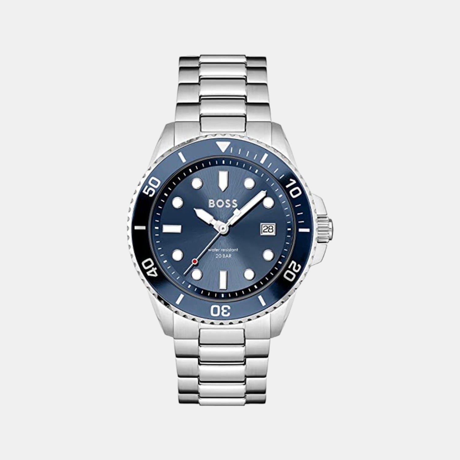 Boss Ace Men Quartz Blue Dial Analog Stainless Steel Watch 1513916