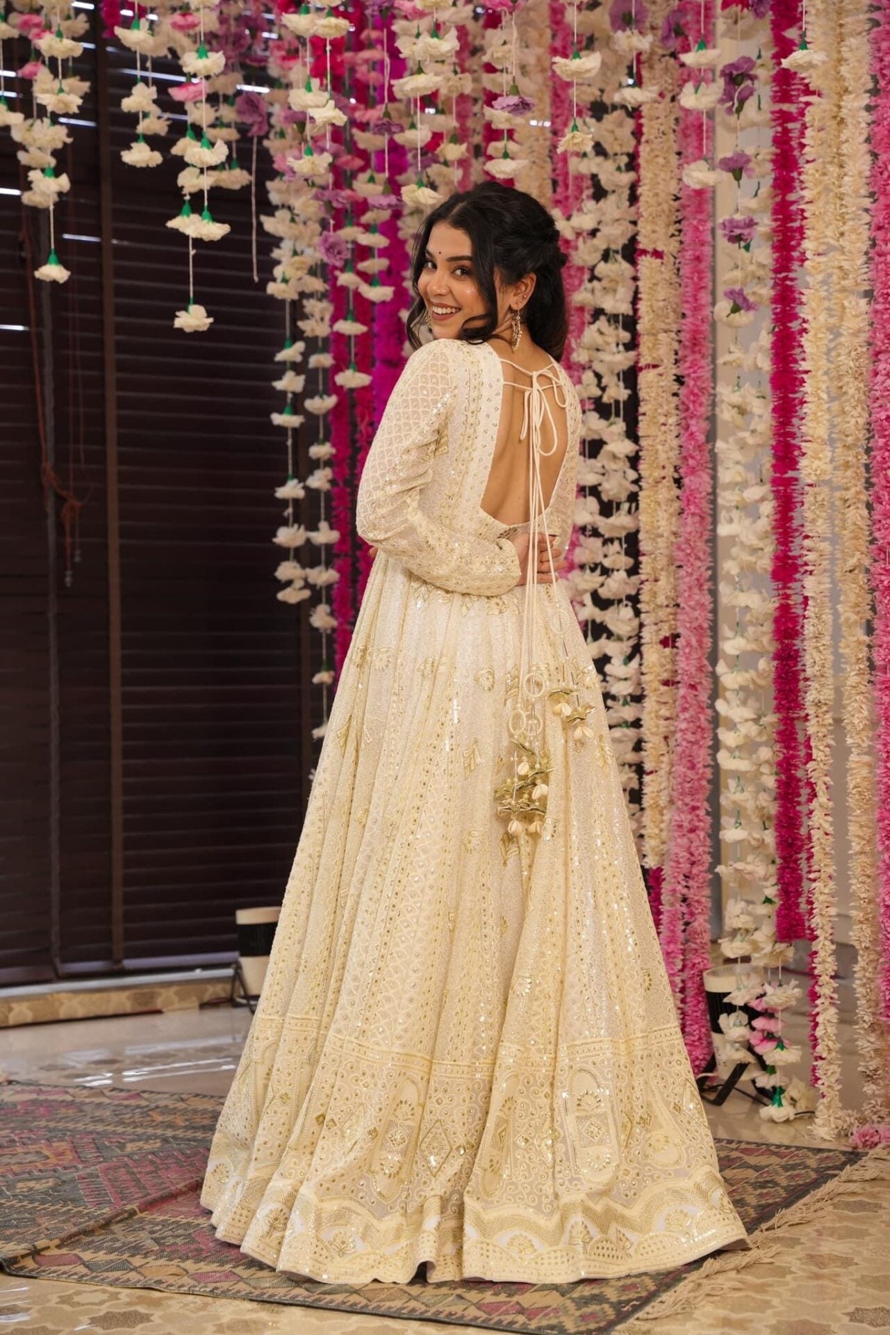 Idaho-o Malini heavy embroidered maxi set - view 4