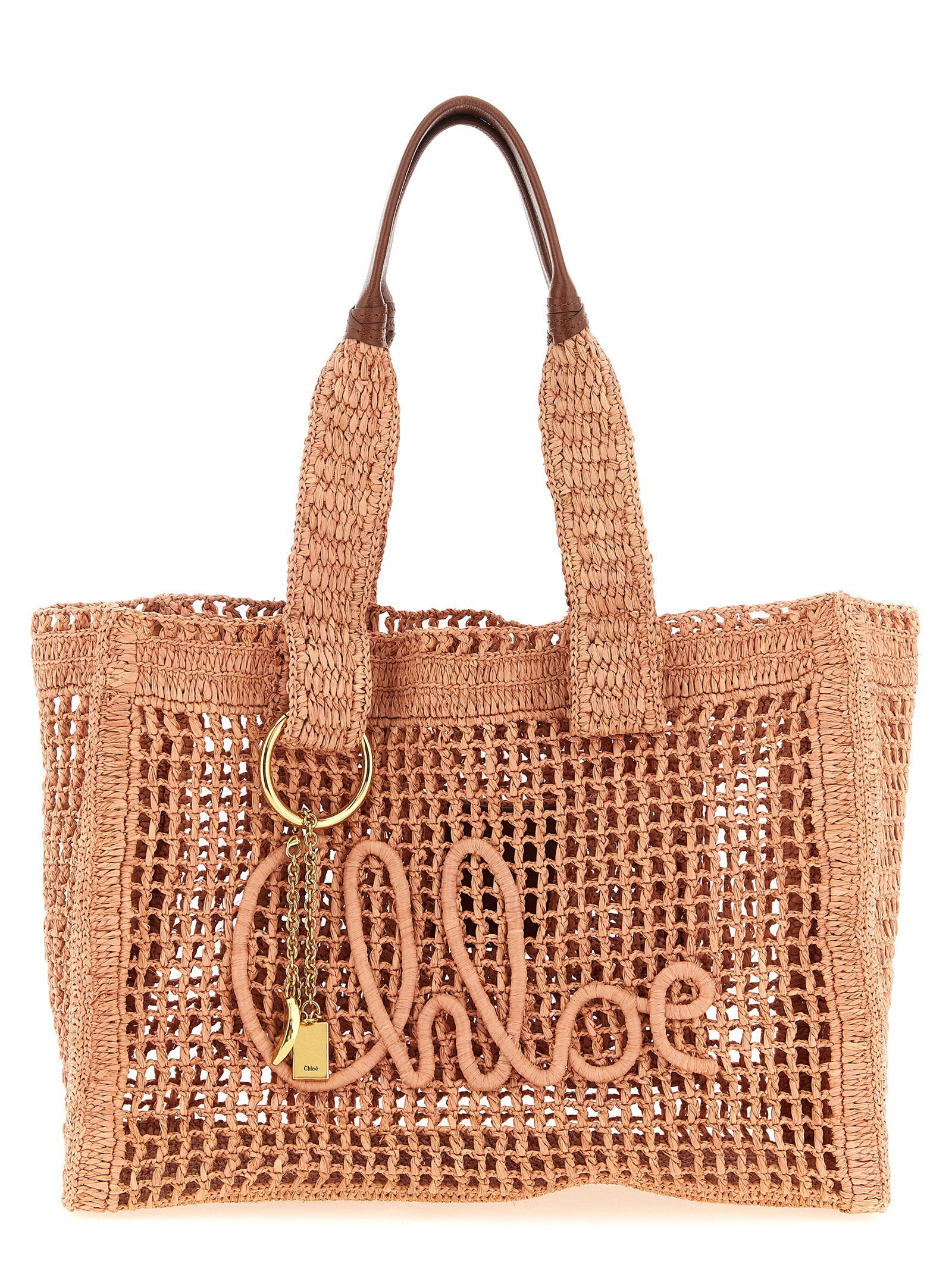 Chloé East-west Summer Banana Shopping Bag – 100% raphia