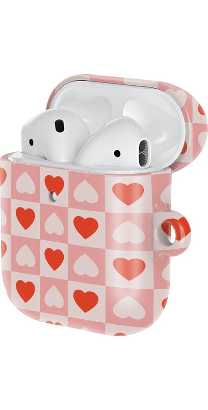 Casetry King of My Heart | Checkered Hearts AirPods Case - view 2