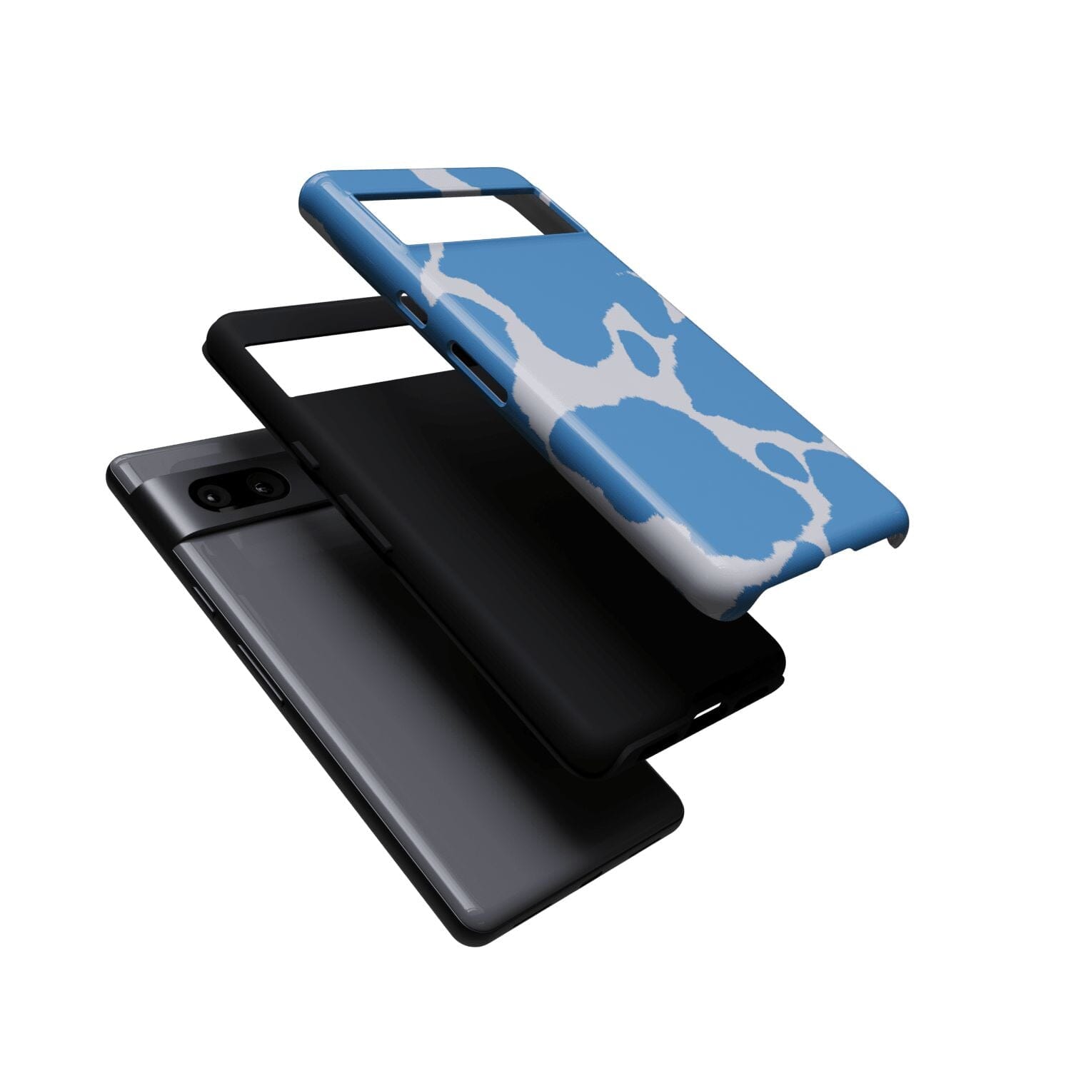 Casetry Current MOOd | Light Blue Cow Print Google Pixel Case - view 9