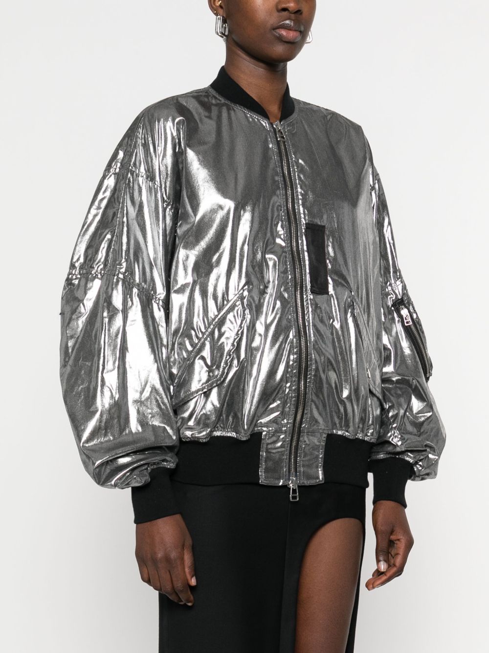 Junya Watanabe Metallic effect bomber jacket - view 2