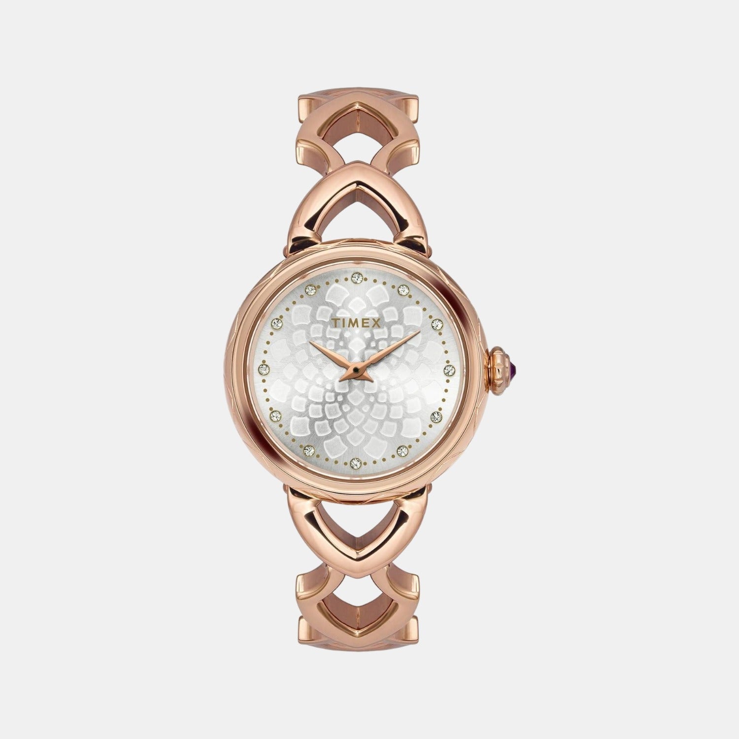 Timex Fria Women Quartz Silver Dial Analog Stainless Steel Watch TWEL14205