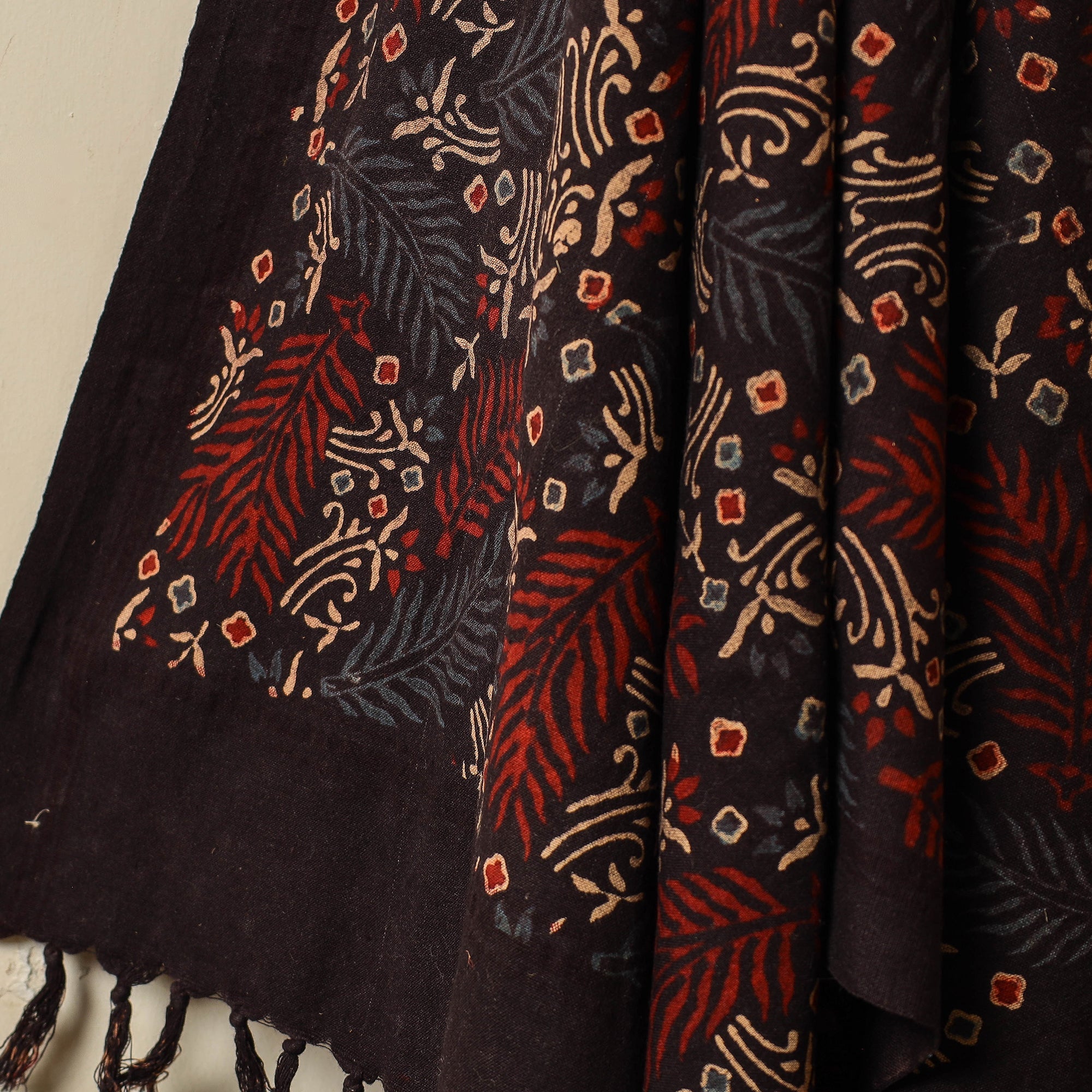 KACHCHH JI CHHAAP Black - Block Print Cotton Ajrakh Handloom Towel - view 3