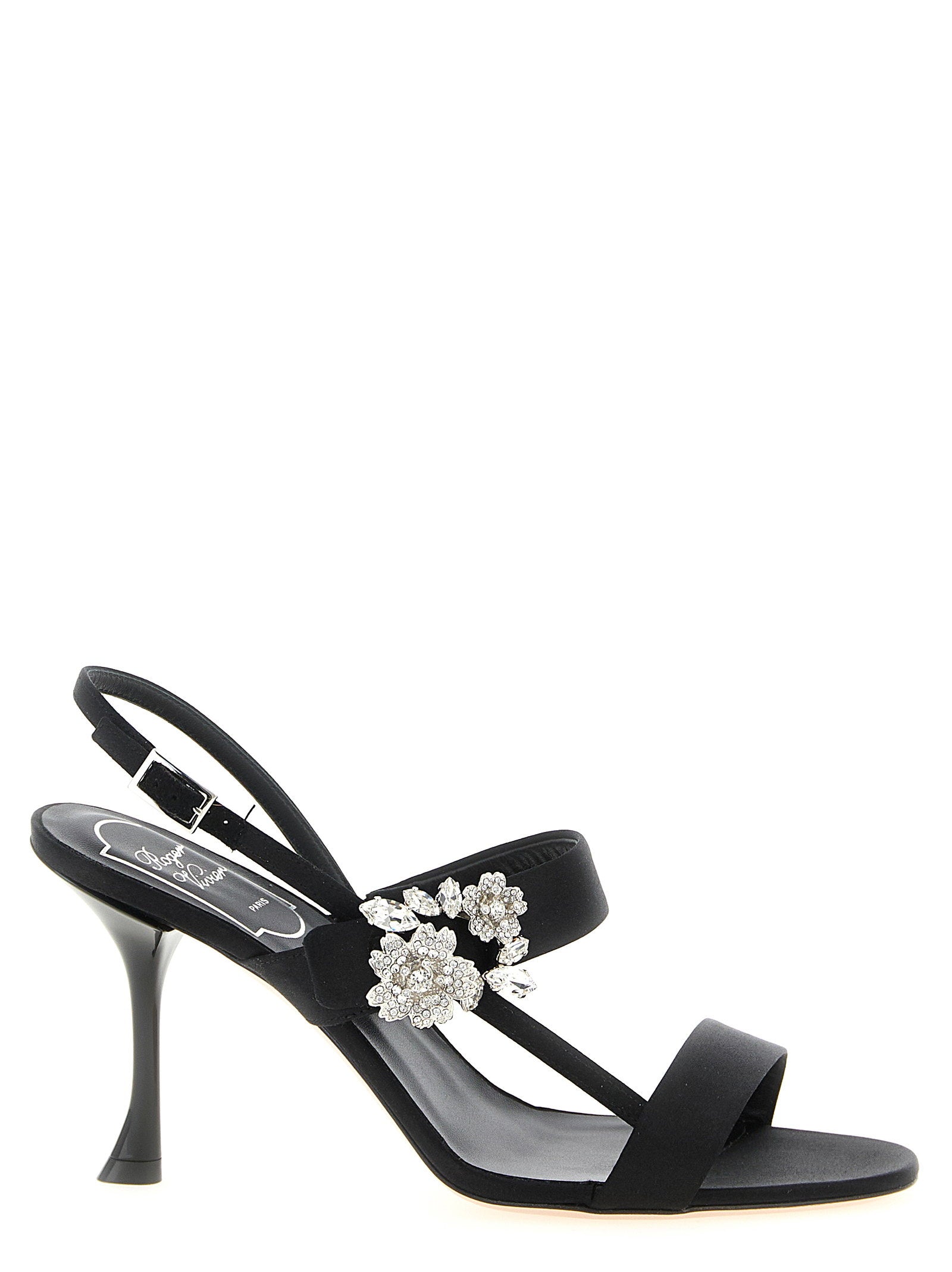 Roger Vivier Mini Bouquet Sandals – 68% viscose, 32% silk