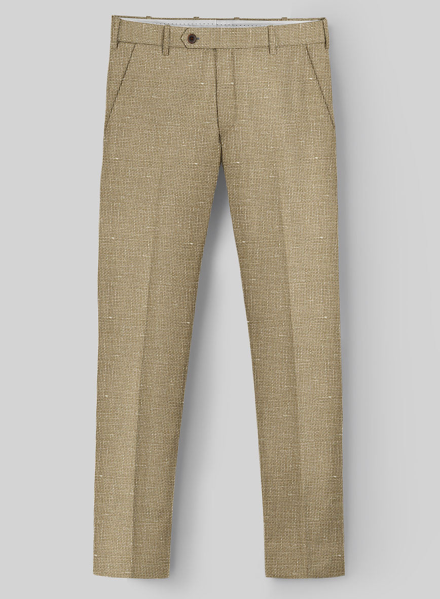 StudioSuits Italian Wool Linen Basket Weave Inol Pants
