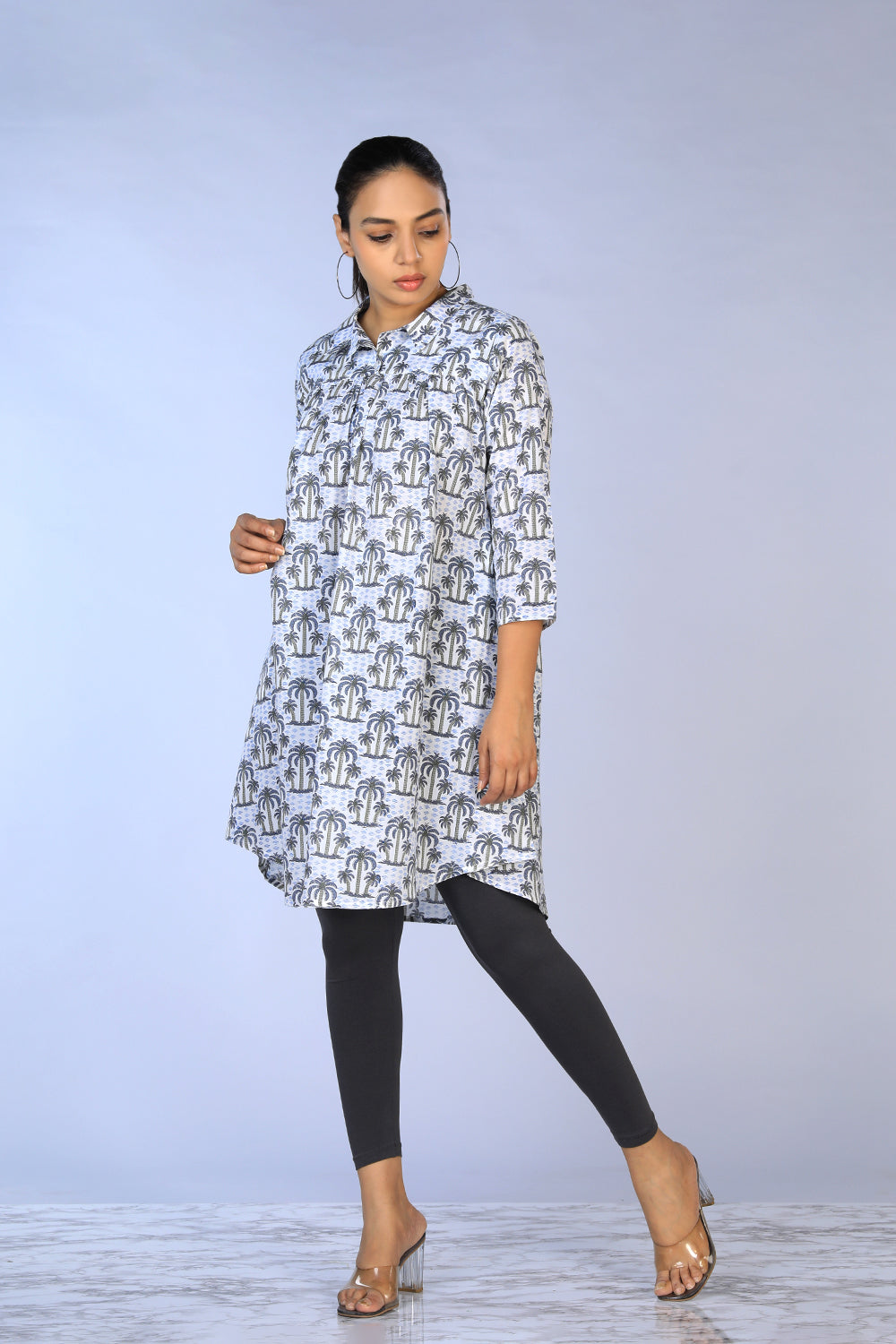 Kalanjali Ethnics Handblock Printed gathered long shirt - view 3