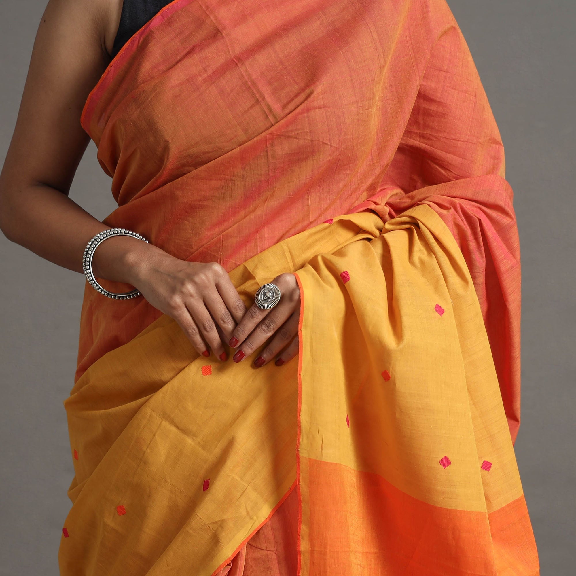 CHITRIKA Half and Half Buta Cotton Handloom Saree 121 - view 5