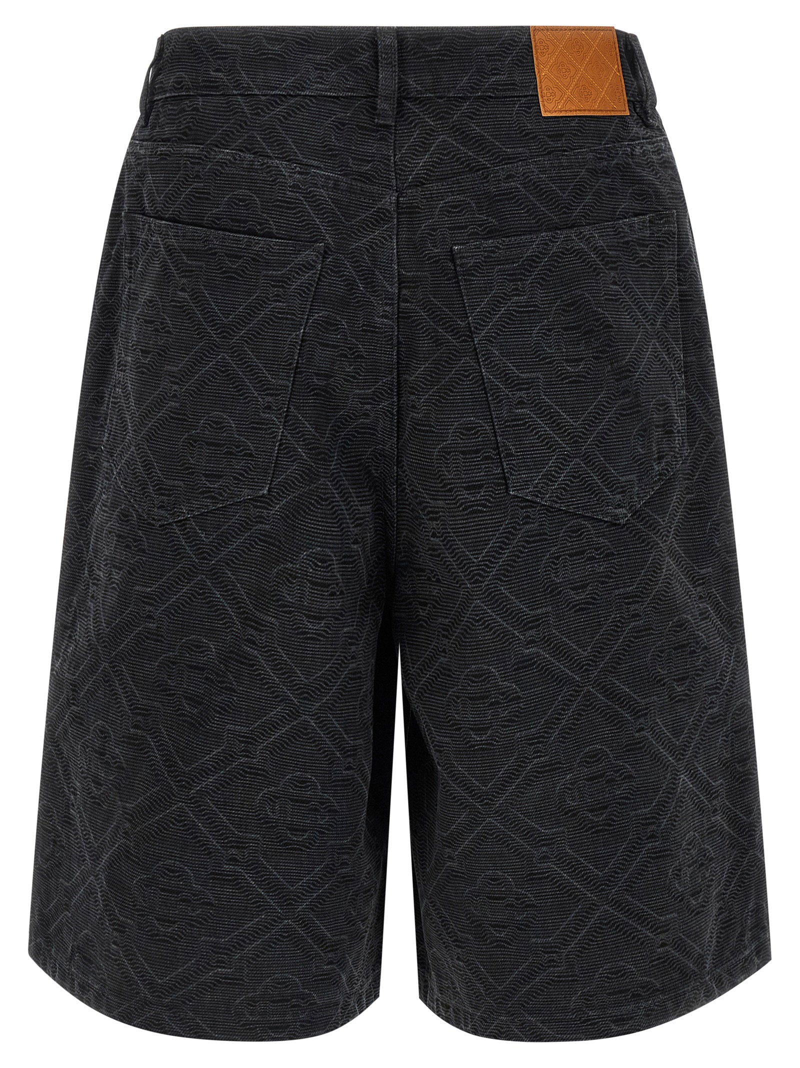 Casablanca Laser Monogram Denim Bermuda Shorts - view 2
