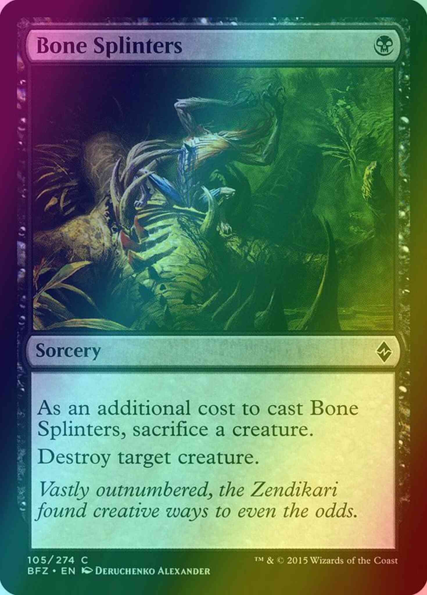 Bone splinters 105 – Magic Bone Splinters [105] [Battle for Zendikar] [Foil]