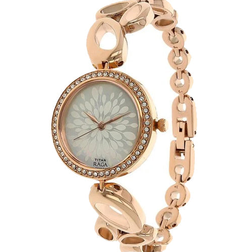 Titan Raga Garden of Eden Mother of Pearl Dial Analog Metal Strap watch for Women 29mm NT2539WM01 - view 2