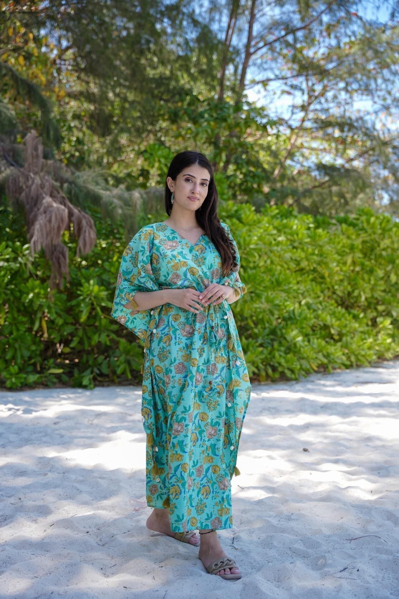 Idaho-o Verdant Petal kaftan - view 2