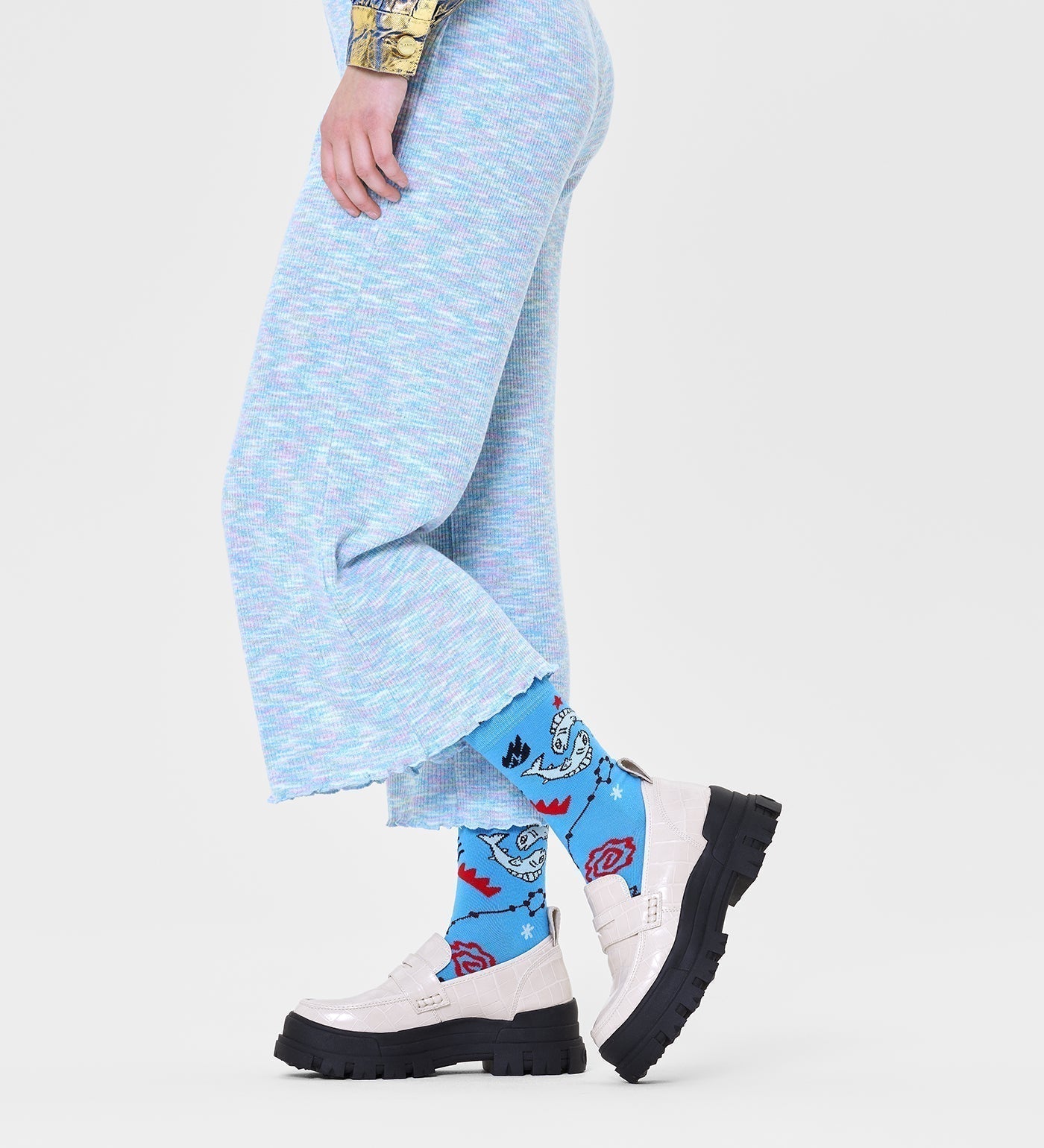 Happy Socks Unisex Pisces Crew Length Socks for Women and Men - view 3