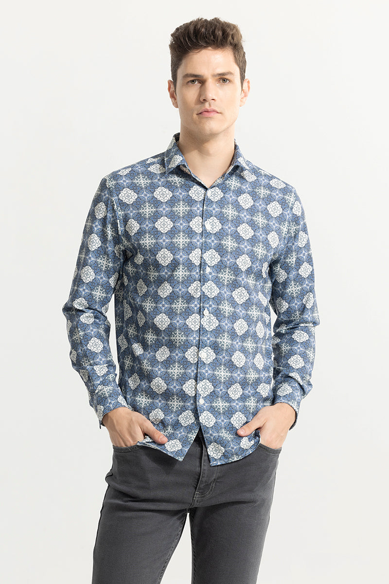 SNITCH Element Motif Blue Shirt - view 5