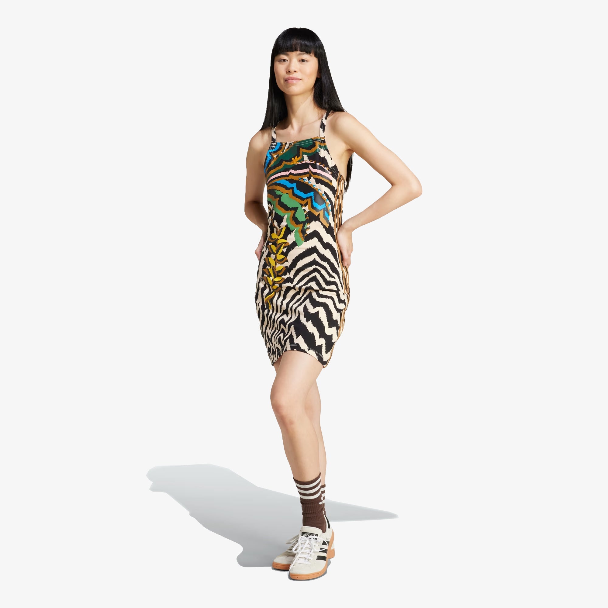 Adidas Originals | X Farm Rio 3-stripes Mini Dress { Crystal Sand