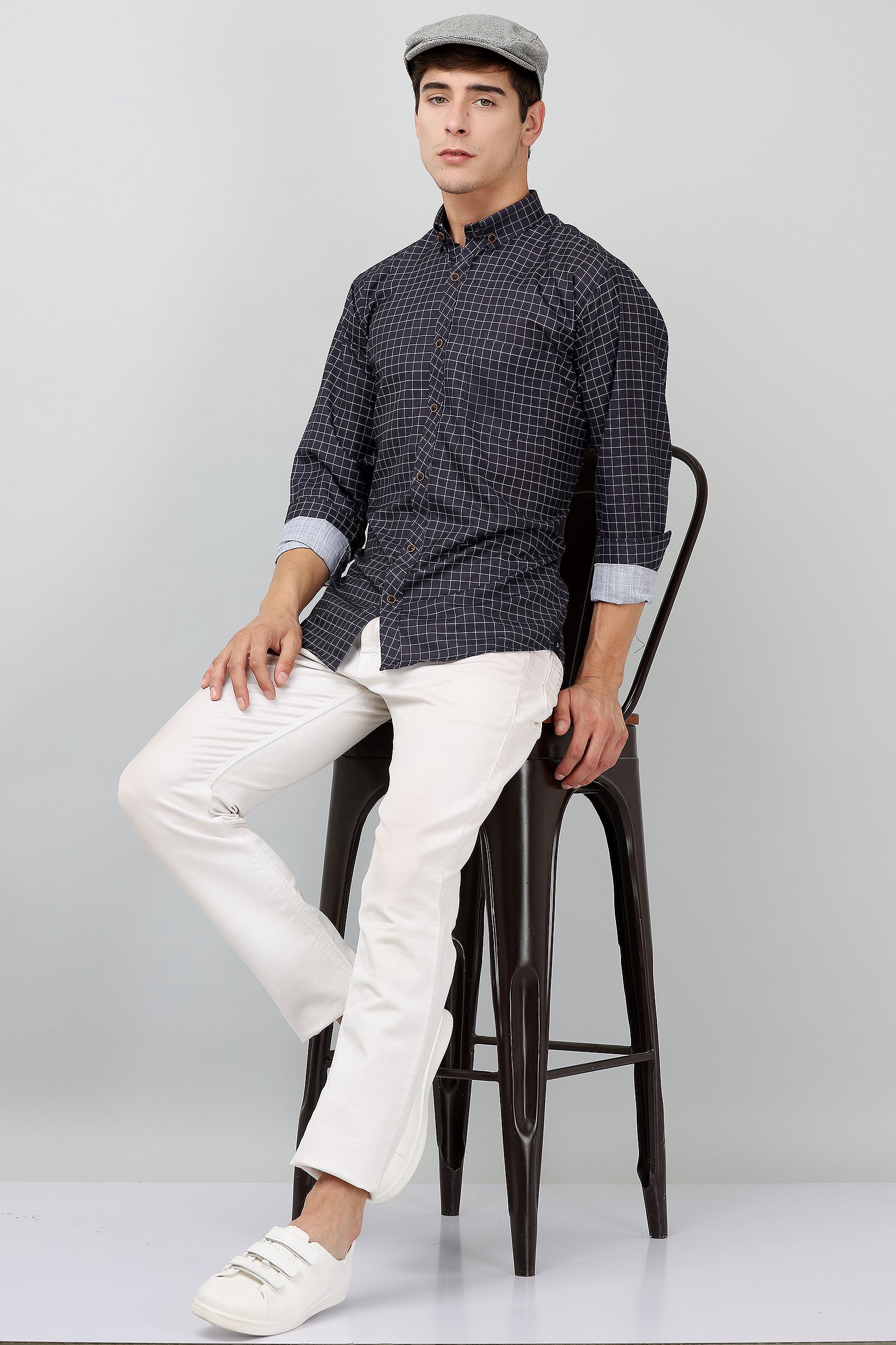 BlackTree Darnandstitch® Printed Black Checkered Shirt - view 5