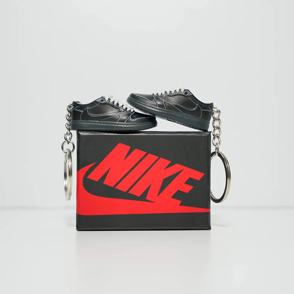 Kicks Machine 3D Sneaker Keychain With Box - NIke AJ1 Low Travis Phantom