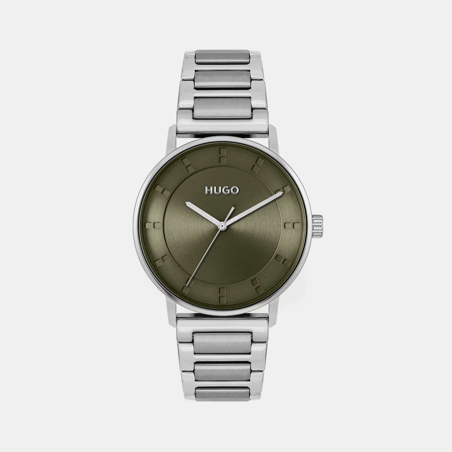 Boss Ensure Men Quartz Green Dial Analog Stainless Steel Watch 1530270