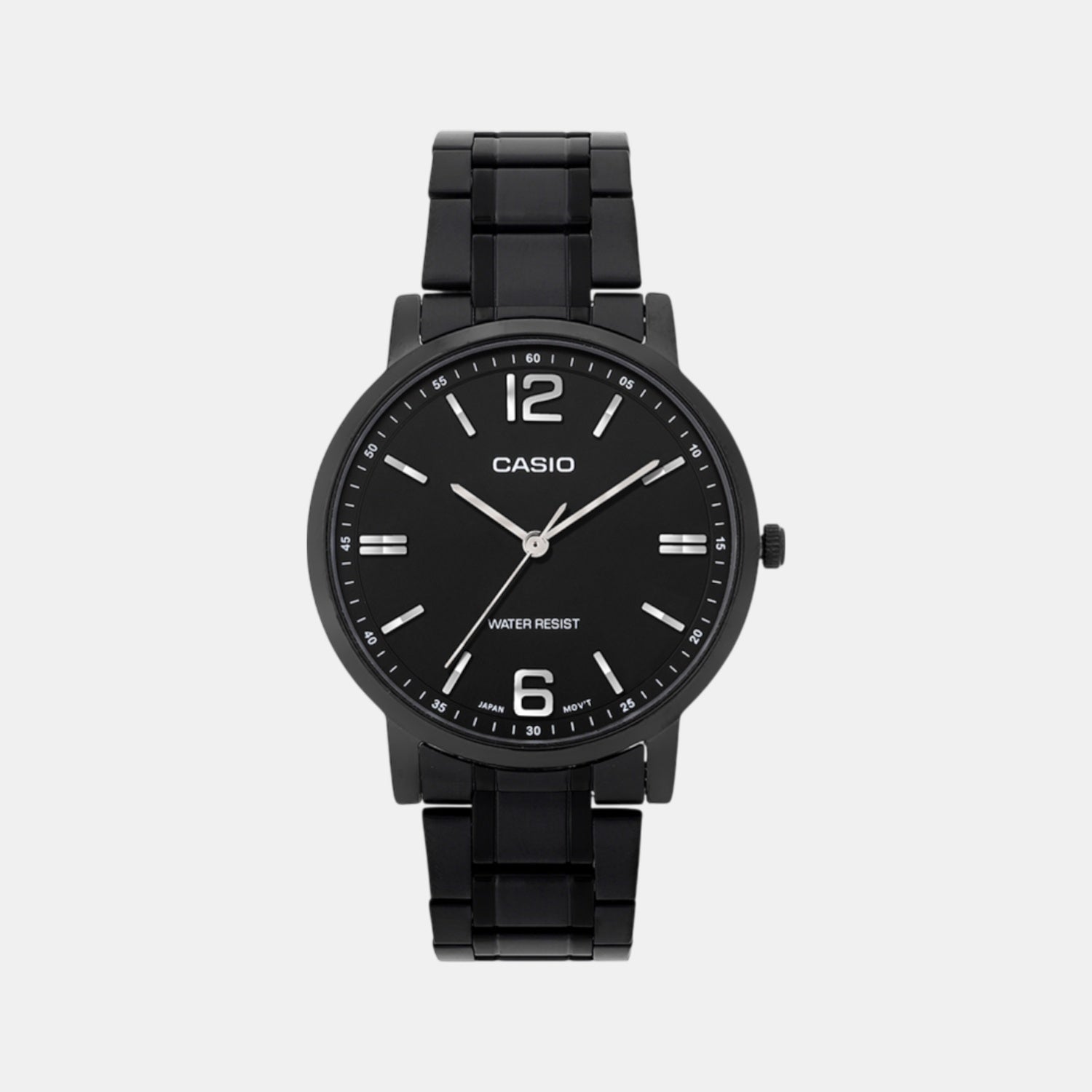 Casio Enticer Men Quartz Black Dial Analog Stainless Steel Watch A2437