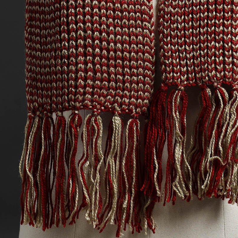 KILMORA Brown - Kumaun Hand Knitted Woolen Muffler 57 - view 3