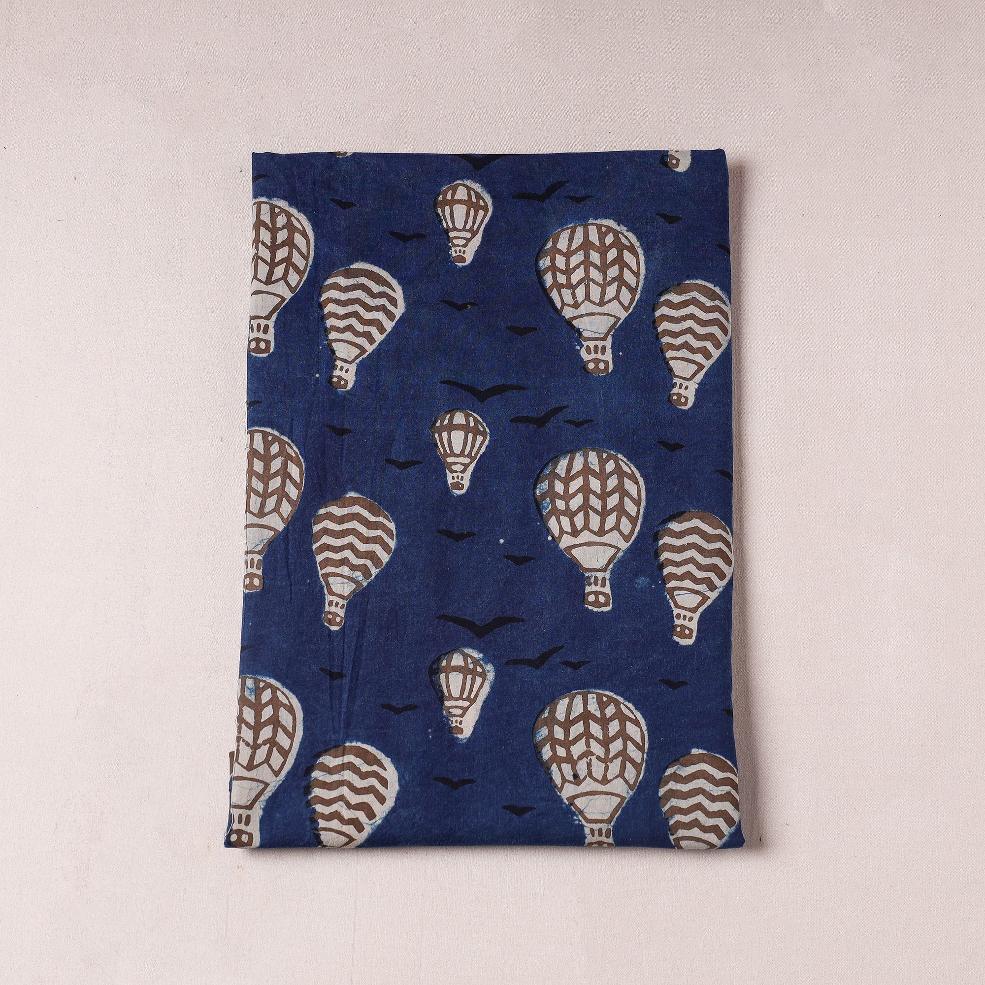 BINDAAS UNLIMITED Blue - Bindaas Block Printing Natural Dyed Cotton Precut Fabric (1.6 meter)