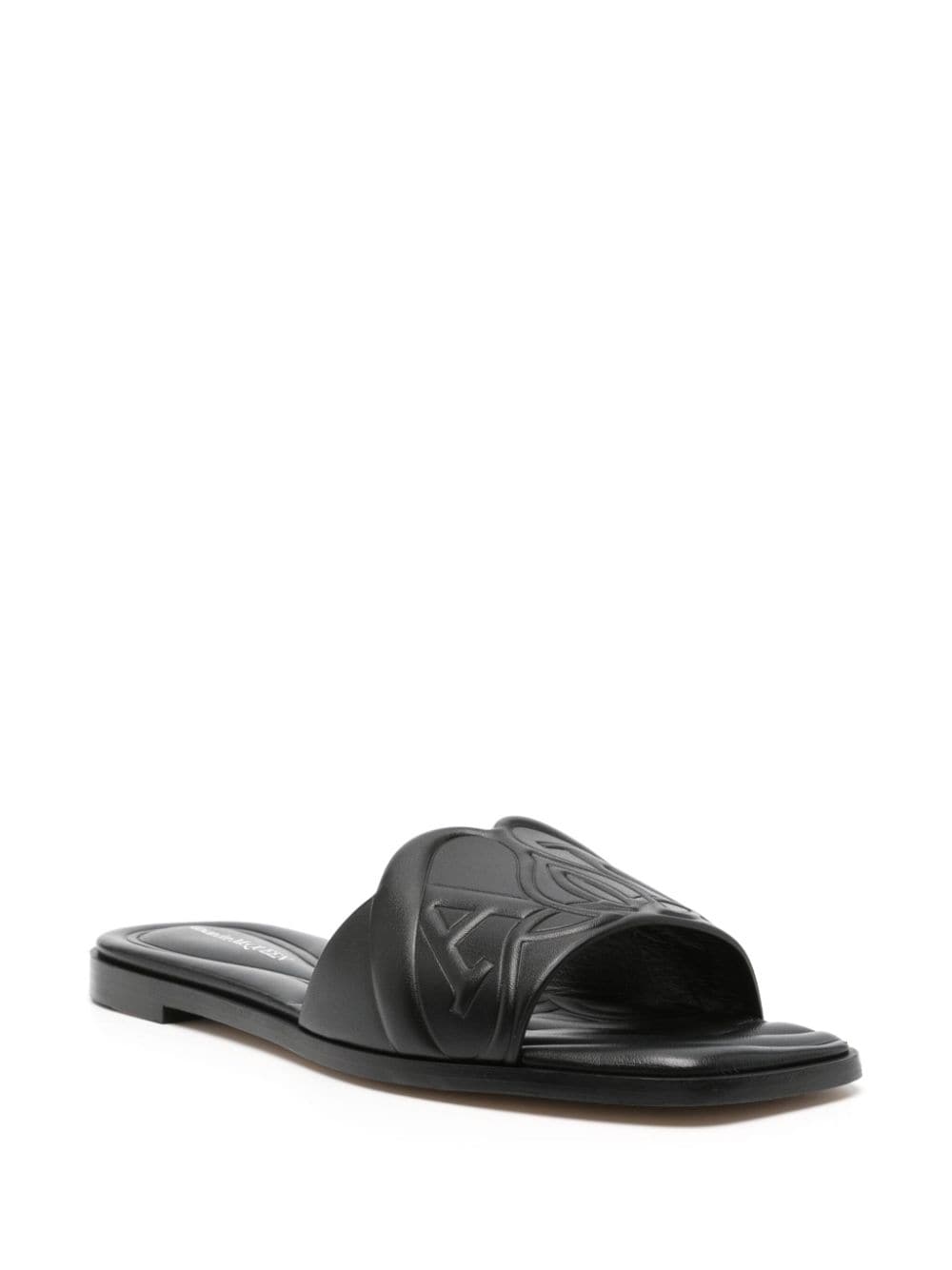 Alexander McQueen logo-embossed leather sandals - view 2