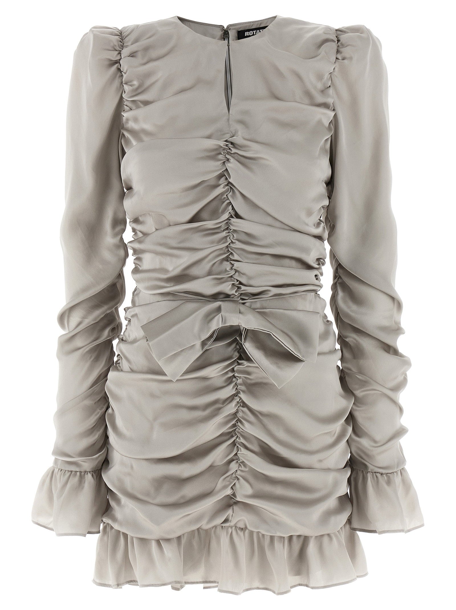 Rotate Birger Christensen Ls Mini Bow Dress – 100% silk