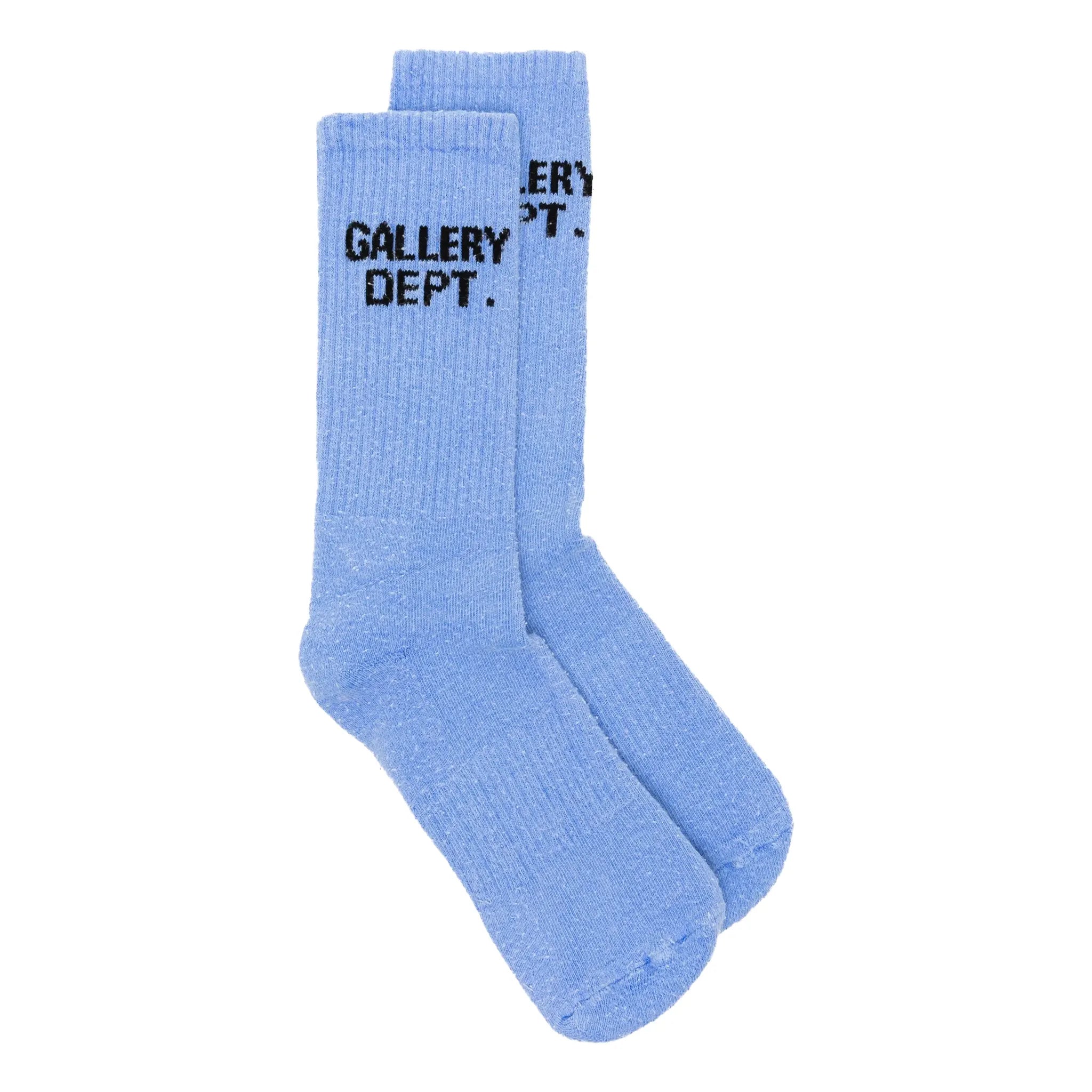 Gallery Dept. Clean Logo Intarsia Knit Blue Socks