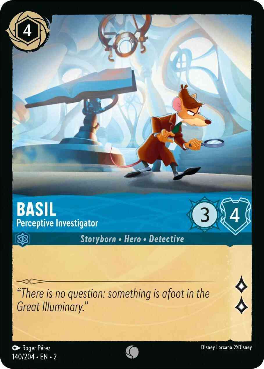 Lorcana Basil - Perceptive Investigator - 140/204 [Rise Of The Floodborn] [Non-Foil]