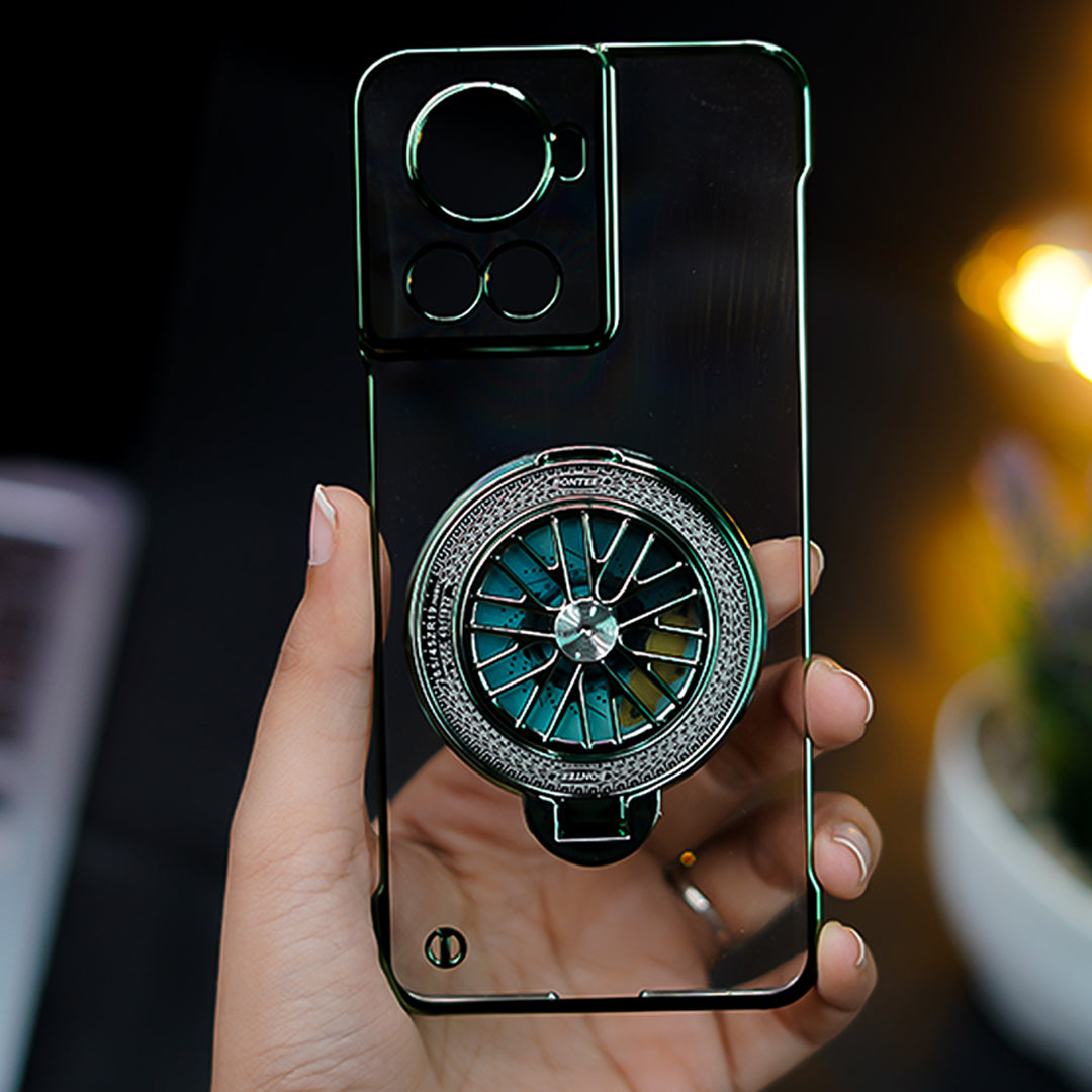 Million Cases OnePlus 10R Crystal Clear Borderless Swivel Stand Case - view 14