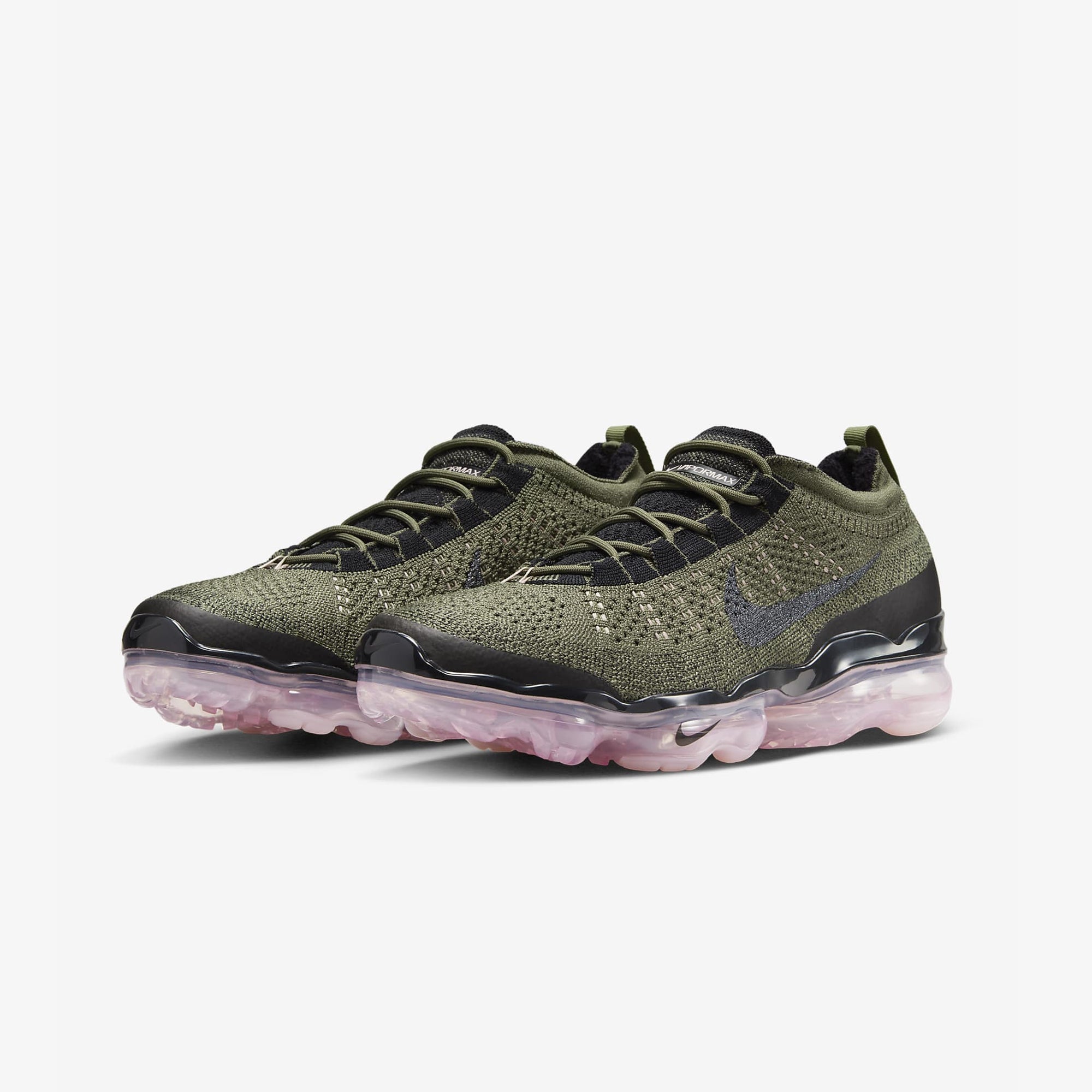 Nike | AIR VAPORMAX 2023 FLYKNIT { MEDIUM OLIVE/BLACK-PINK OXFORD-BLACK - view 2
