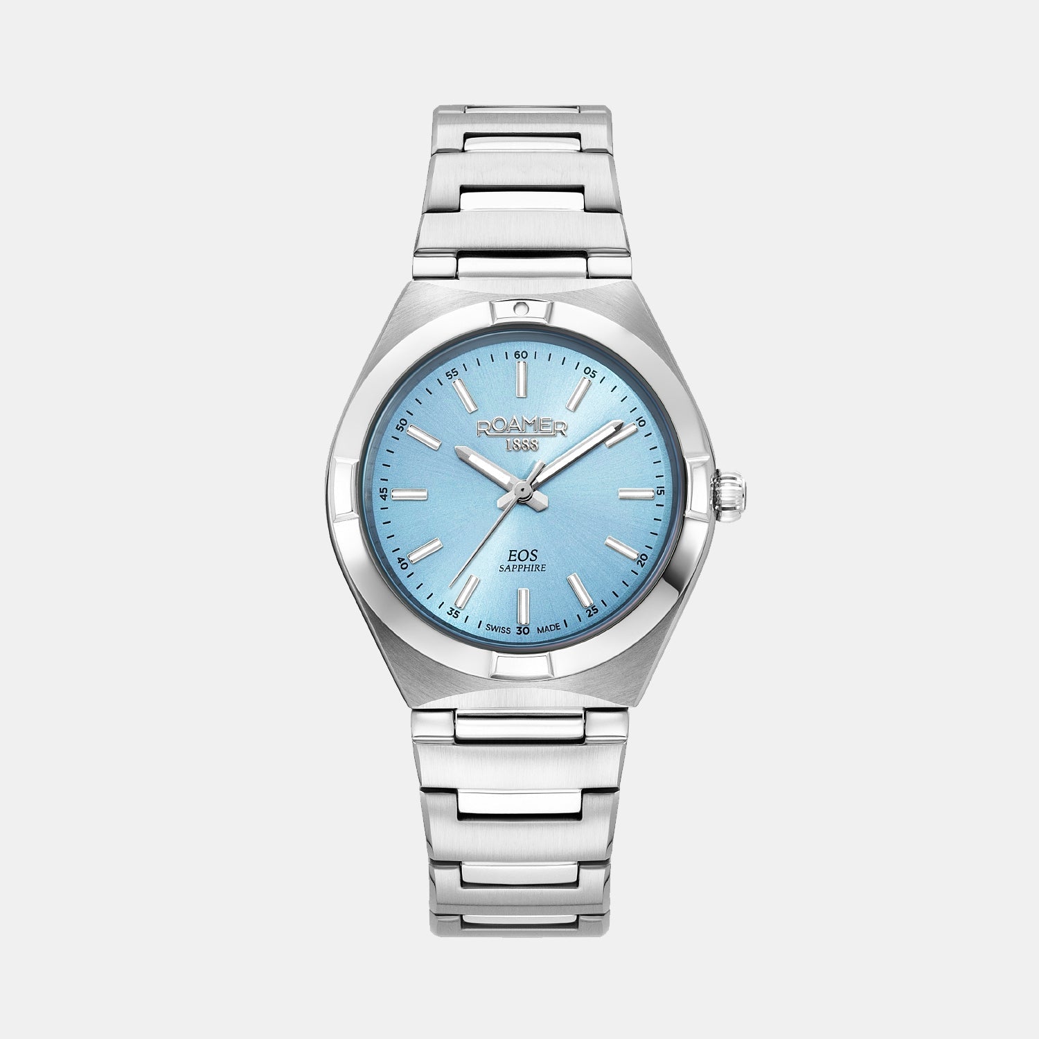 Roamer Eos Classic Women Quartz Light Blue Dial Analog Stainless Steel Watch 982847 41 05 20