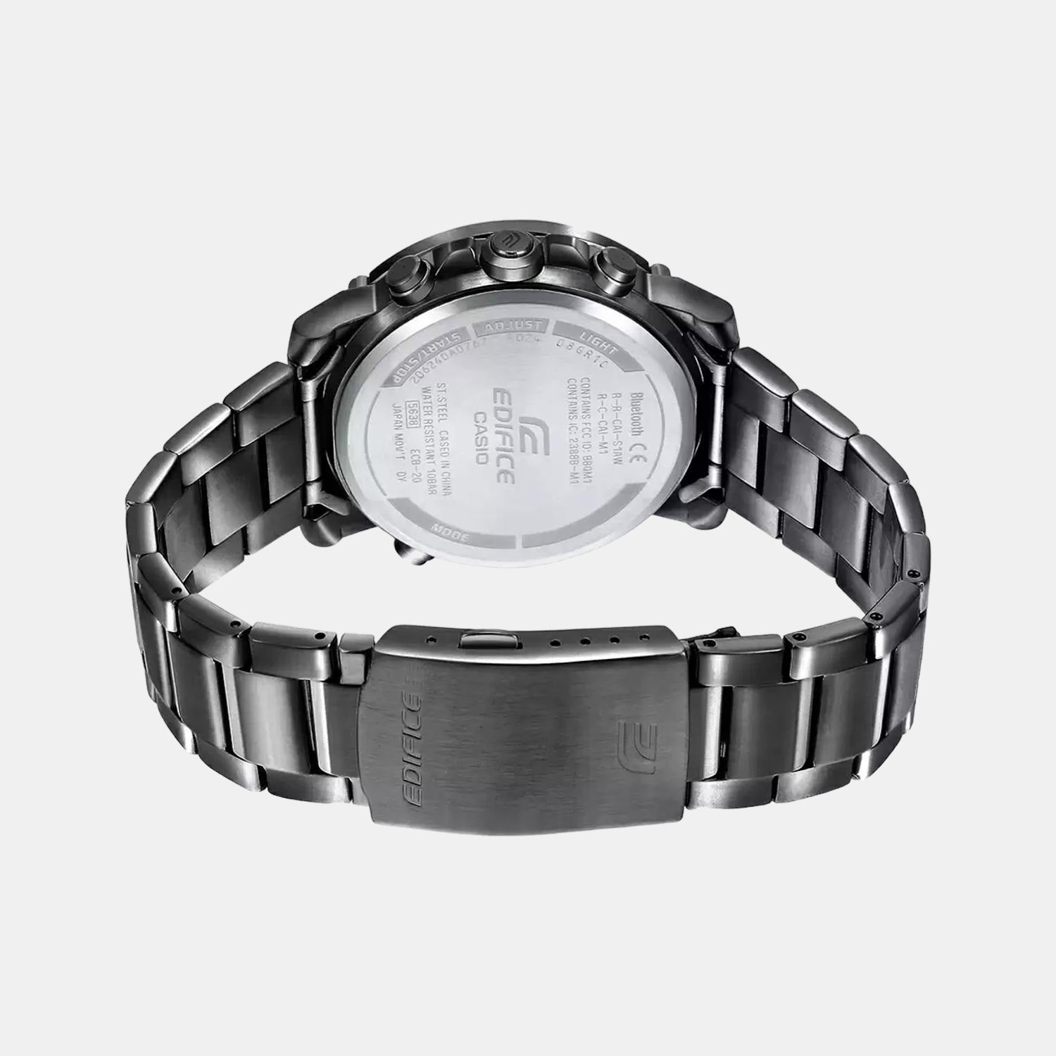 Casio Edifice Men Quartz Black Dial Analog-Digital Stainless Steel Watch EX526 - view 4