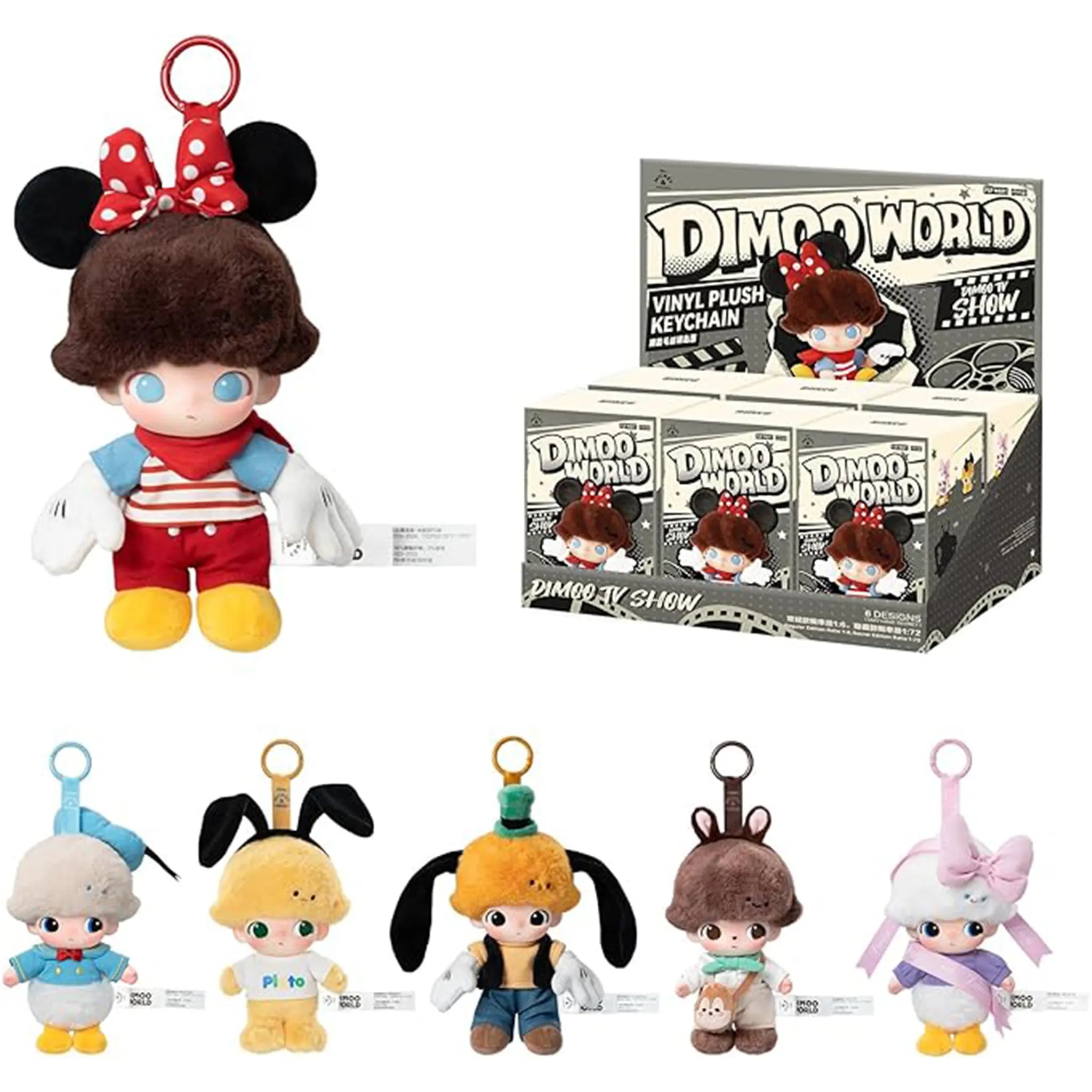 Pop Mart Labubu Dimoo World x Disney Series Vinyl Plush Keychain Sealed Case (Case of 6) - view 2