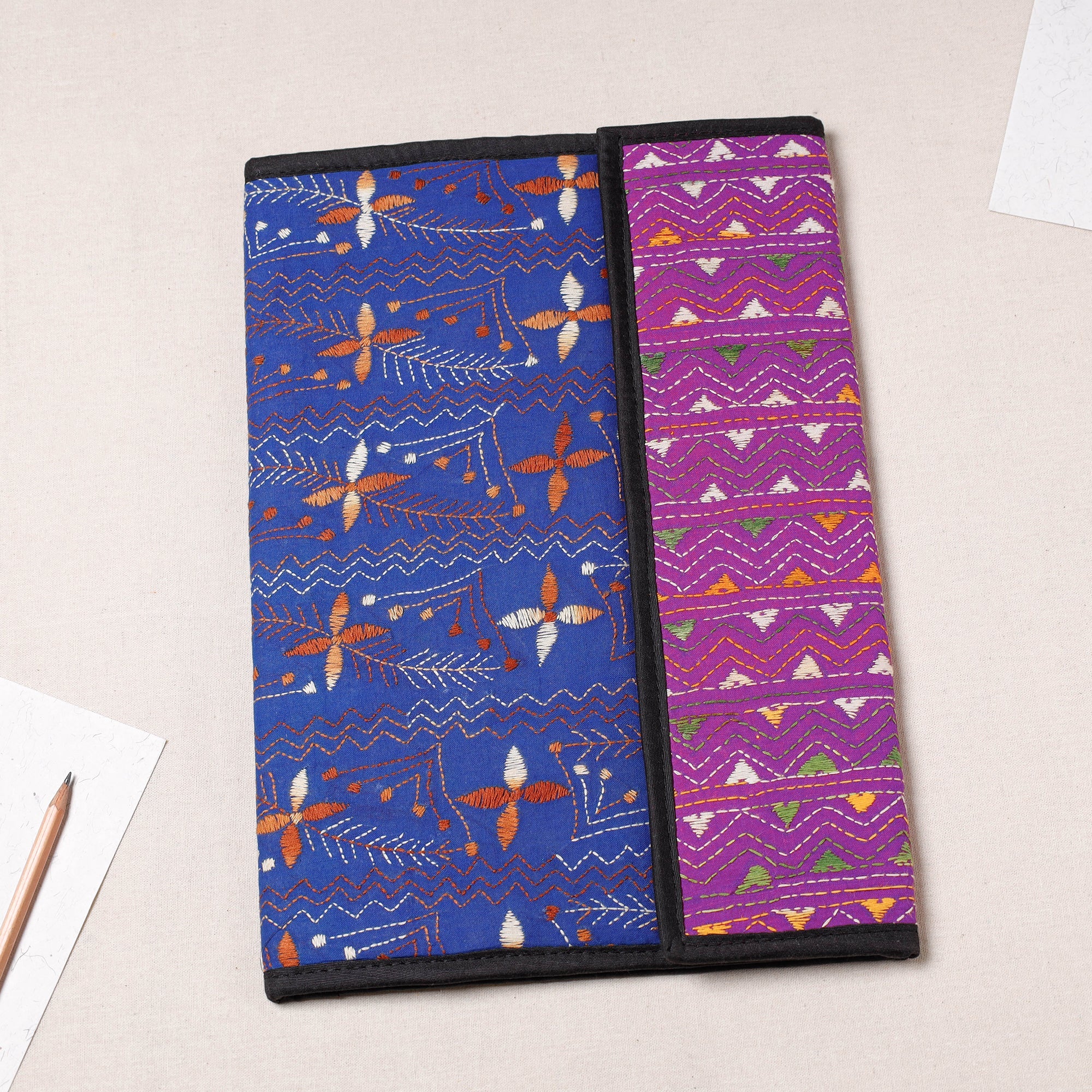 ASALKAAR Bengal Kantha Work Handcrafted File Folder