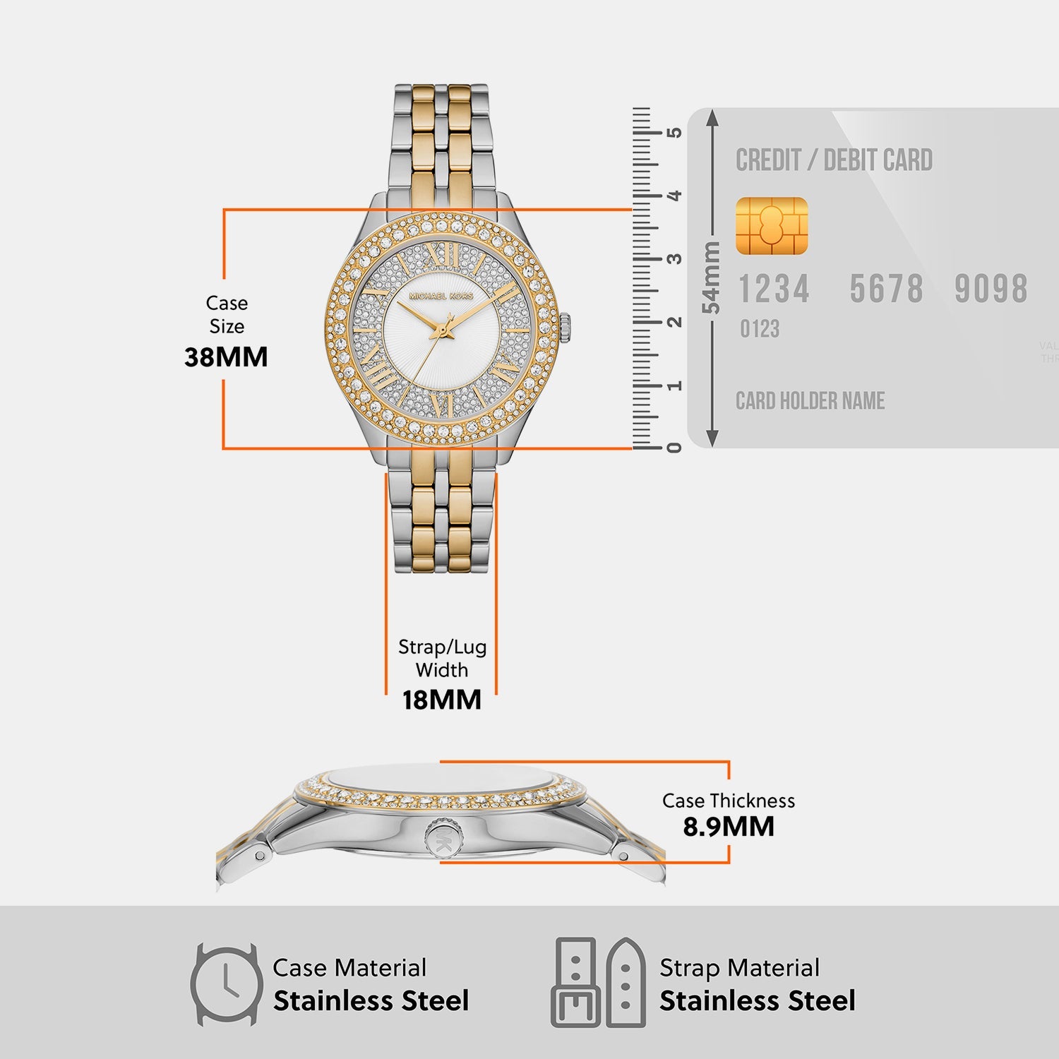 Michael Kors Harlowe Women Quartz Silver Dial Analog Stainless Steel Watch MK4811 - view 7