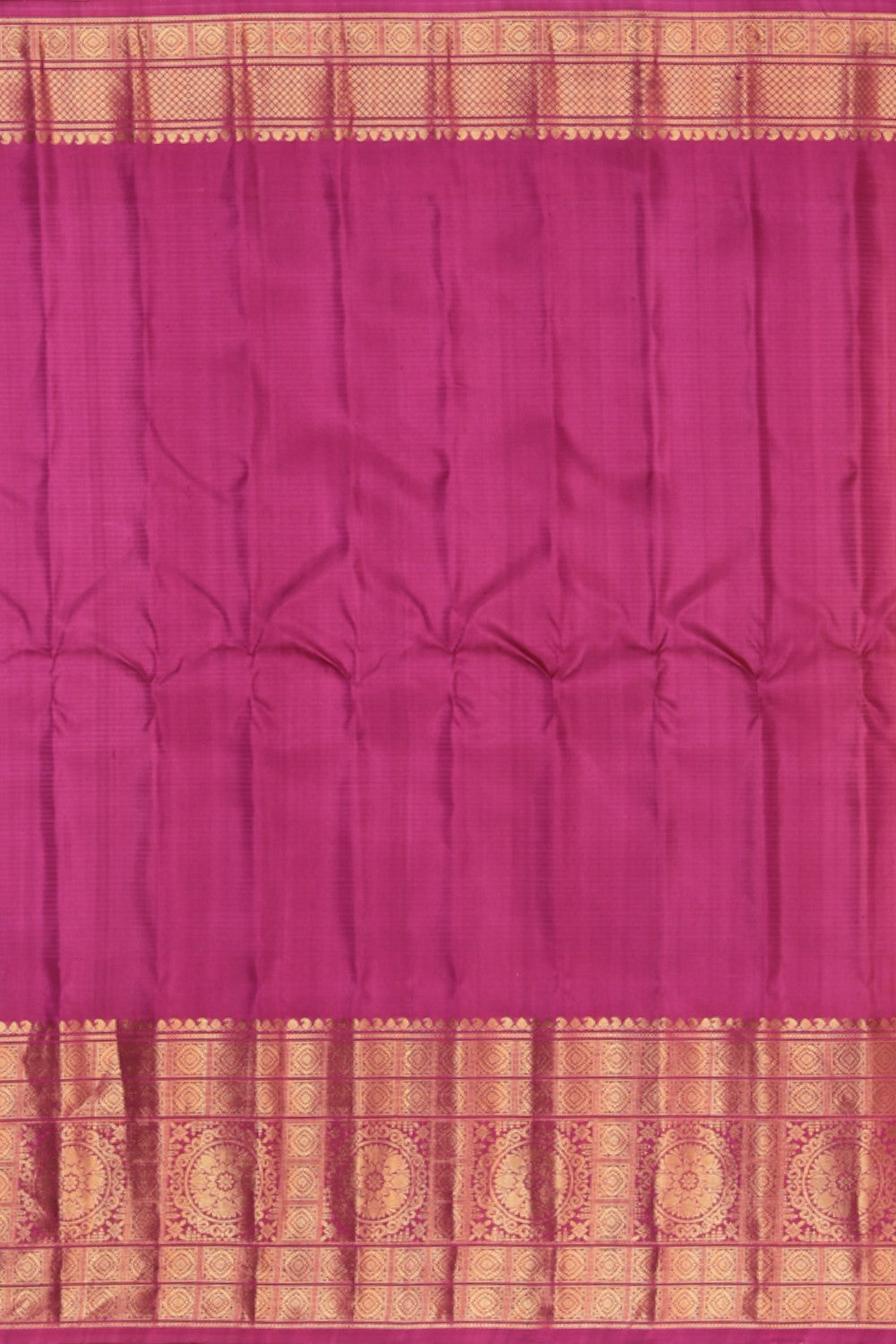 Kalanjali Gadwal Silk Yellow Saree – Women's - view 4