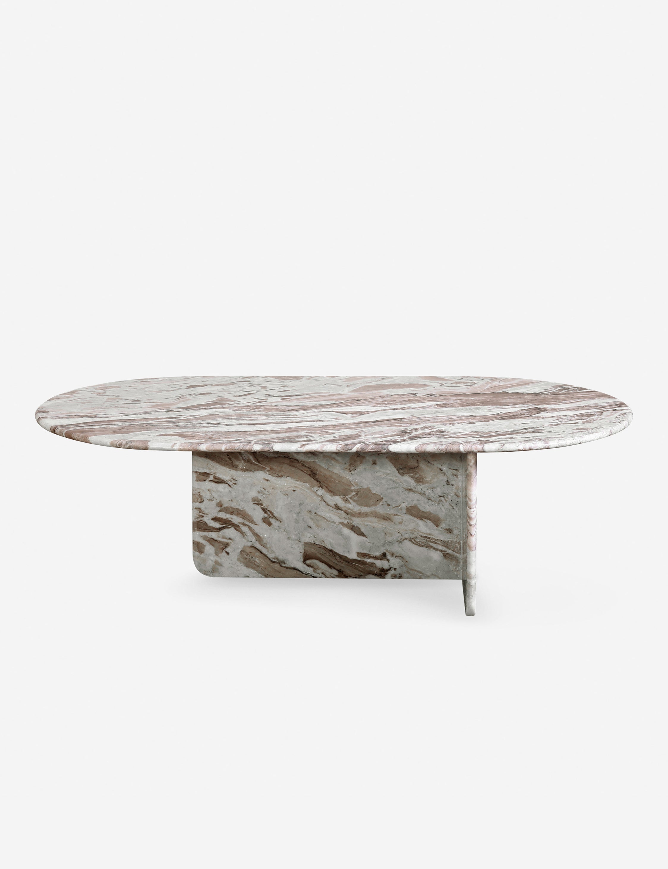 Lulu and Georgia Pereda Oval Coffee Table – Brown Marble - view 2