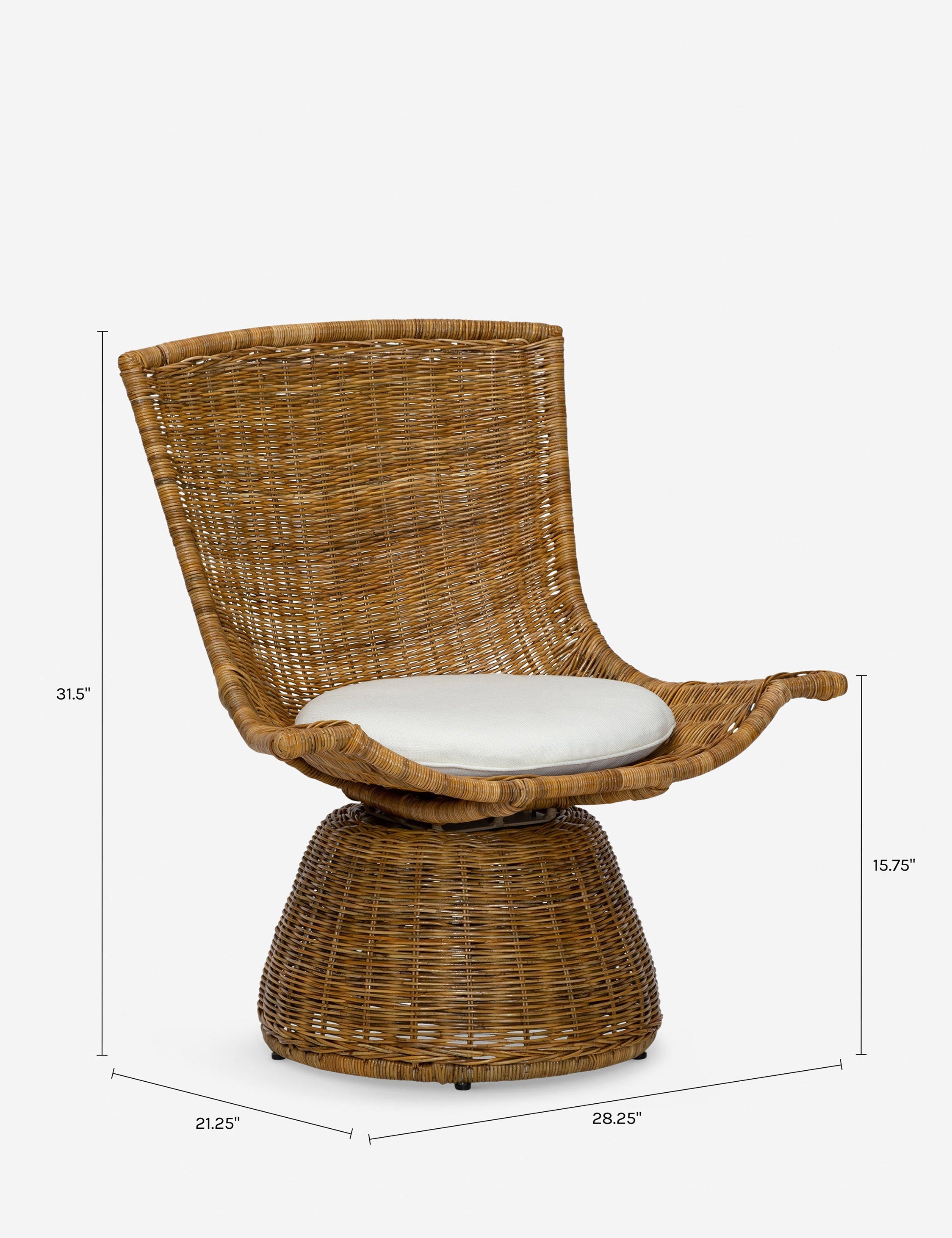 Lulu and Georgia Amado Swivel Chair – Natural - view 8