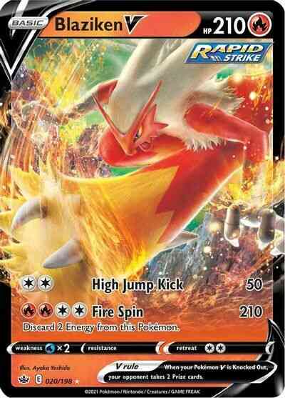 Pokémon Blaziken V - 020/198 - Rare Holo V [swsh6-020] [Ultra]