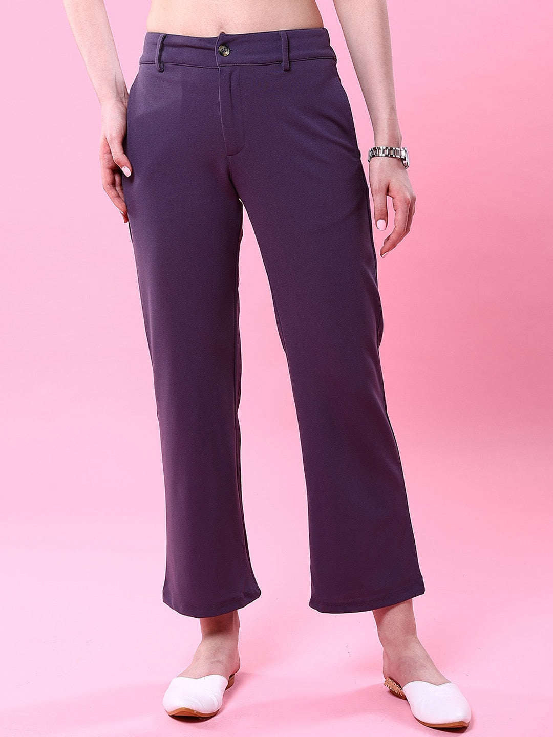 Freehand By The Indian Garage Co Women Solid Wide Leg Trouser