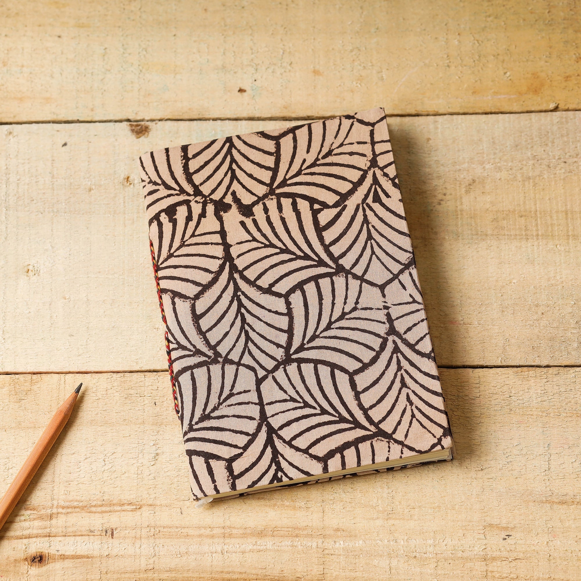 BINDAAS UNLIMITED Beige - Bindaas Fabric Cover Handmade Paper Notebook (7 x 5 in)