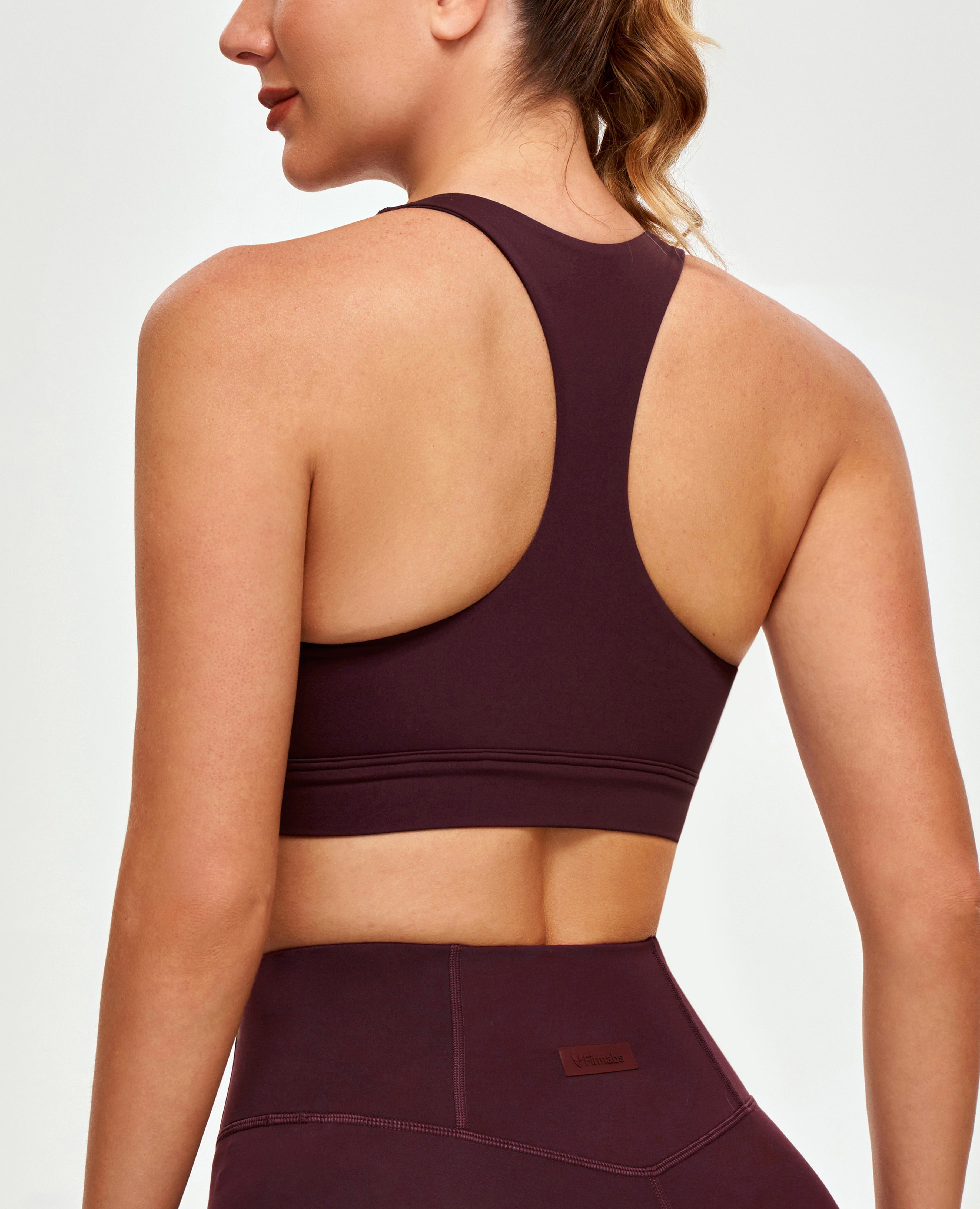 FIRM ABS Energy Sports Bra - Wine Red - view 2