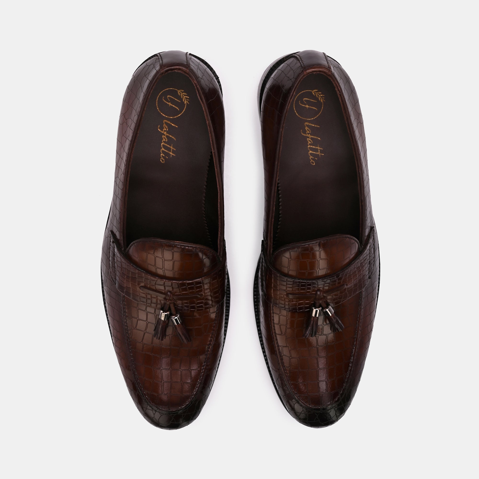 Cherry Laser Engraved Tassel Loafers by Lafattio - view 4