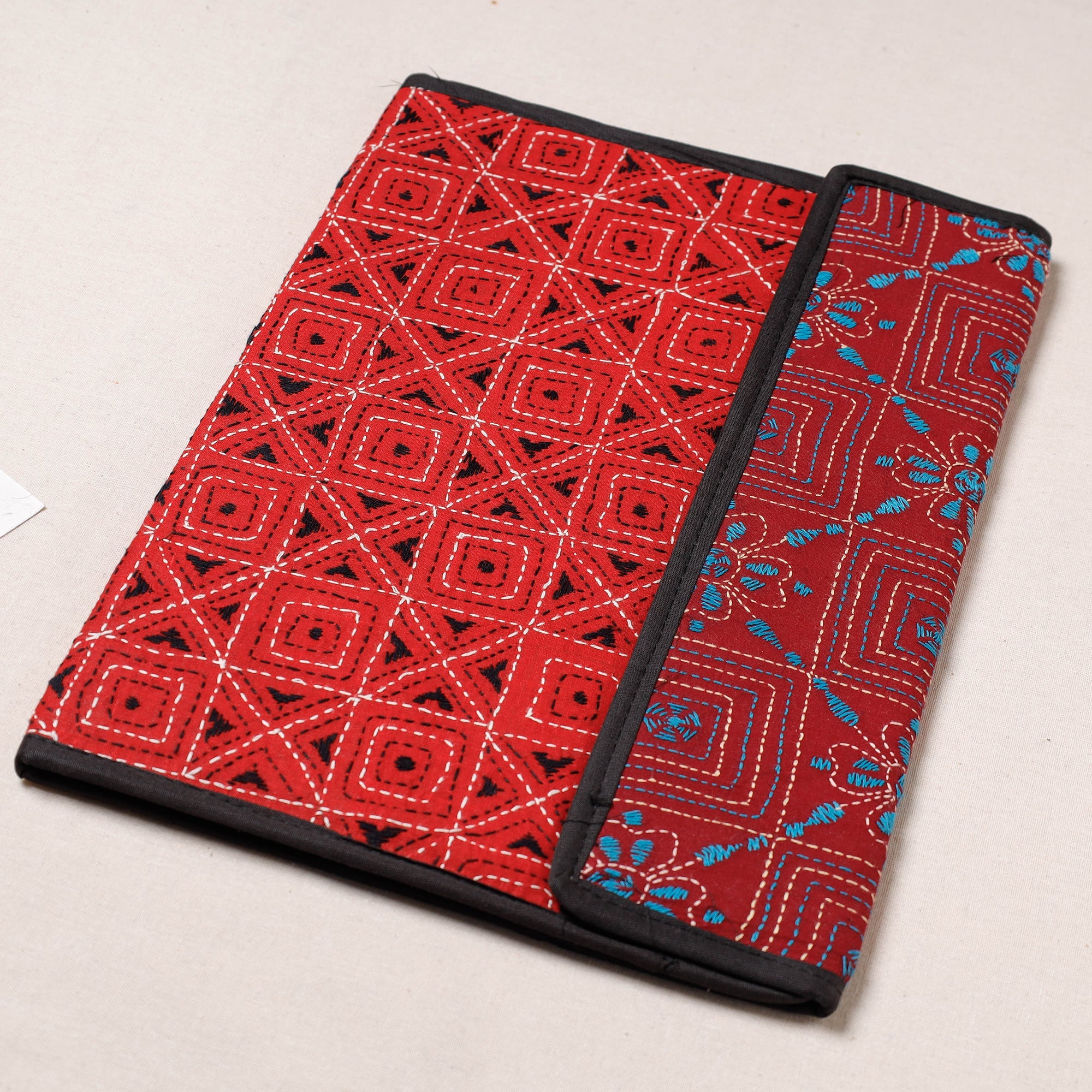ASALKAAR Bengal Kantha Work Handcrafted File Folder - view 2