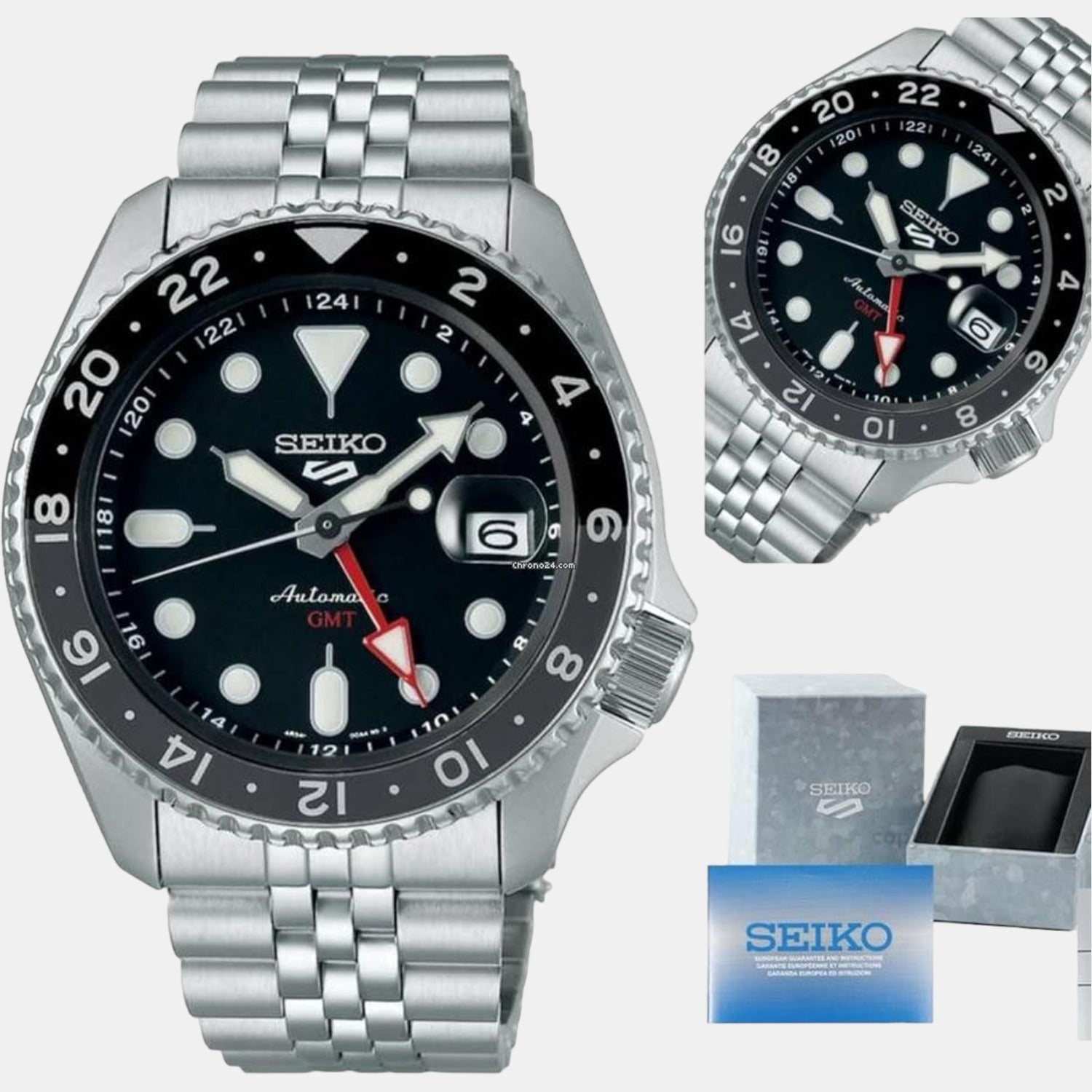 Seiko 5 Sports Men Automatic Black Dial Analog Stainless Steel Watch SSK001K1 - view 2
