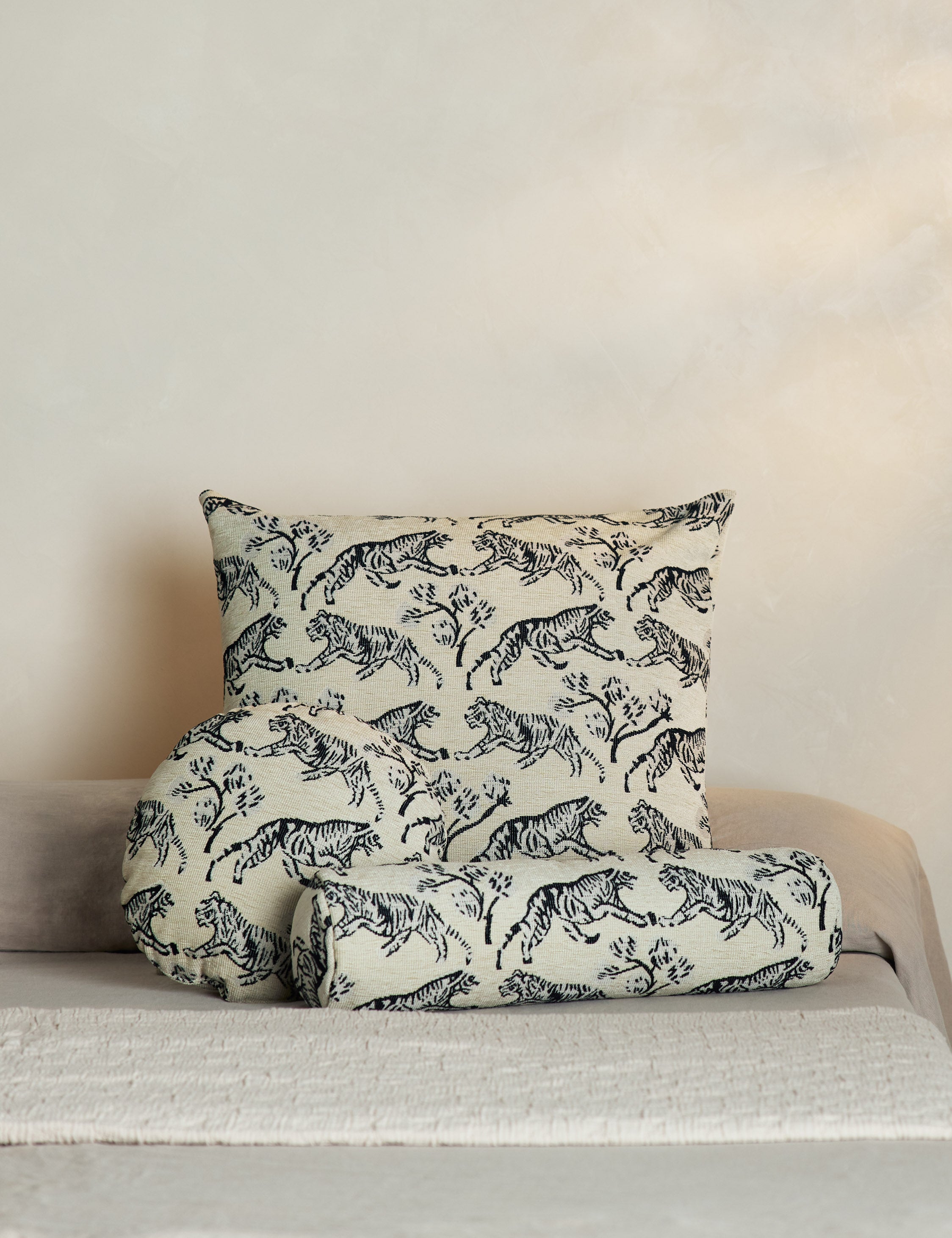 Lulu and Georgia Tiger Jacquard Bolster Pillow by Sarah Sherman Samuel - view 12